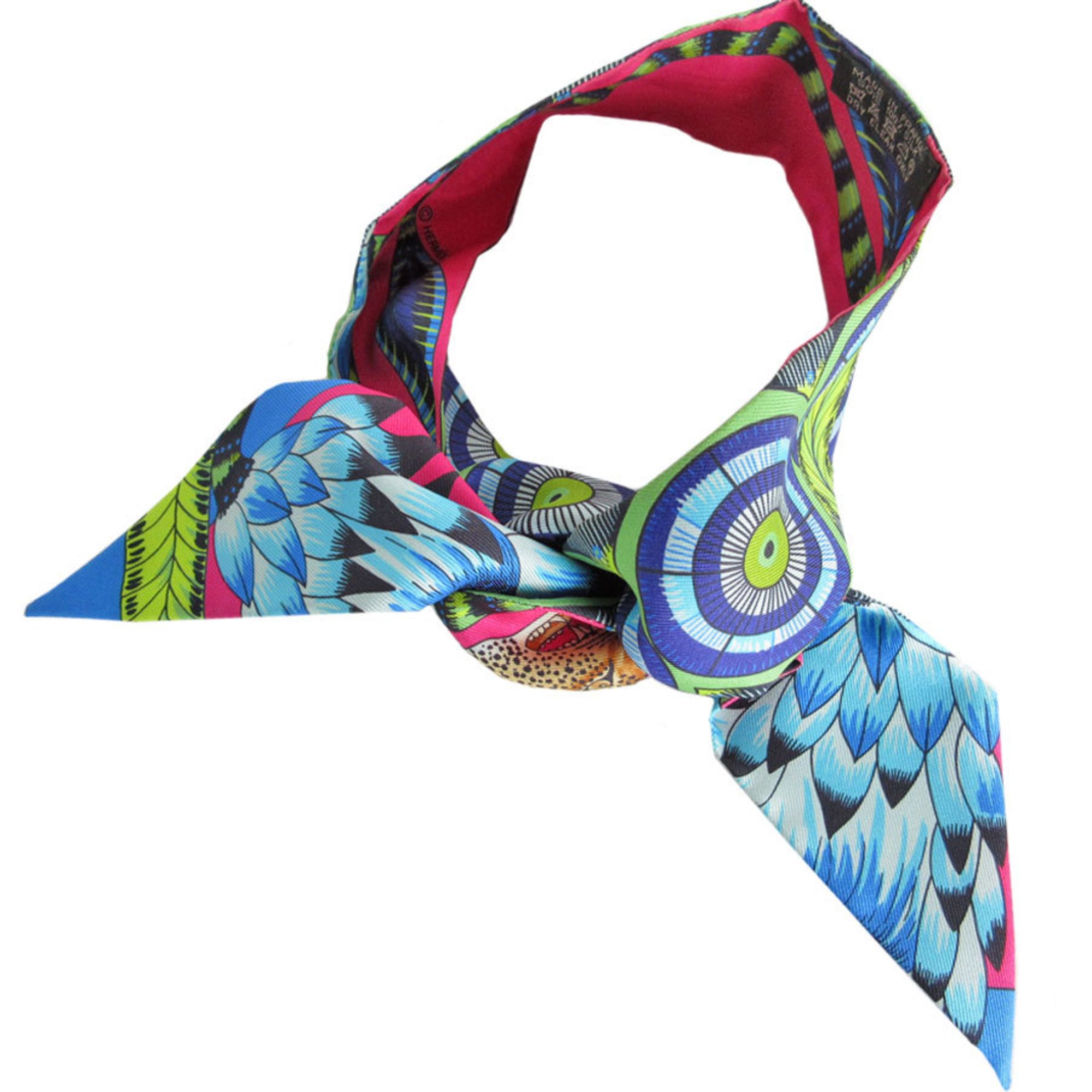 Hermes HERMES Scarf Muffler Twilly Silk Multicolor Women's s0362j