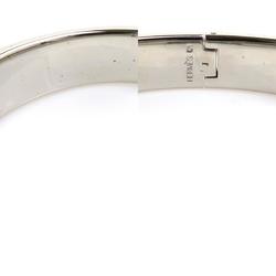 Hermes HERMES Bangle Bracelet Click Clack Metal Enamel Silver Off-White Women's e59308j