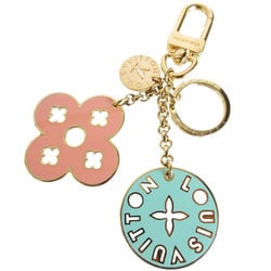 LOUIS VUITTON Charm Keyring Portocle Looping Metal Enamel Gold Multicolor Women's M66006 s0367a