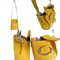 Tod's shoulder bag, handbag, leather, yellow, women's, s0352a