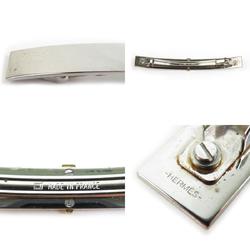 Hermes HERMES Barrette Metal Enamel Silver Gold Black Women's e59305a