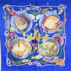 Hermes HERMES Scarf Muffler Carre 90 Silk Blue Multicolor Women's e59302a