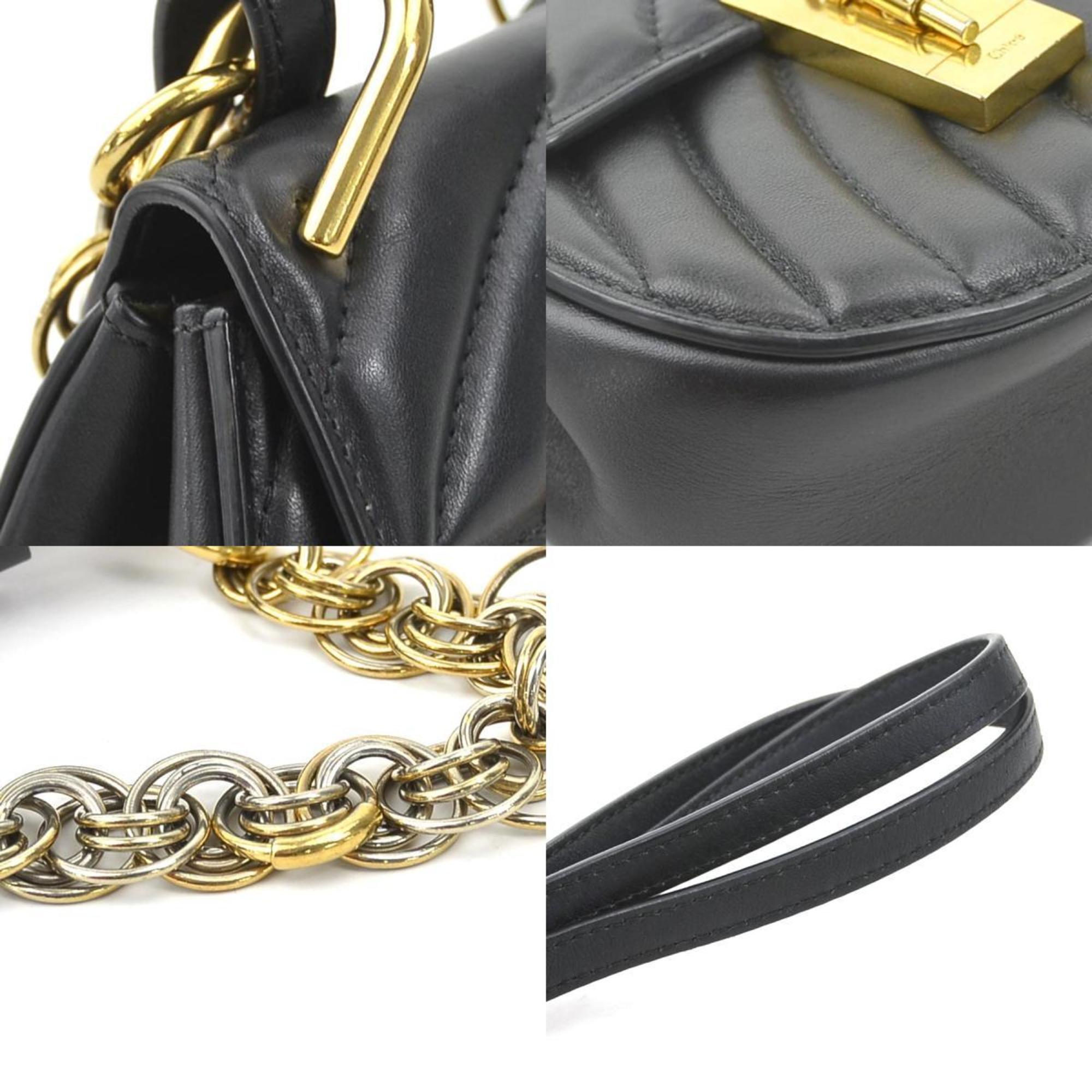 Chloé Chloe Drew Leather Black Shoulder Bag for Women H30567A