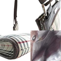 Burberry shoulder bag, Nova check, canvas, leather, beige, brown, for men and women, s0343f