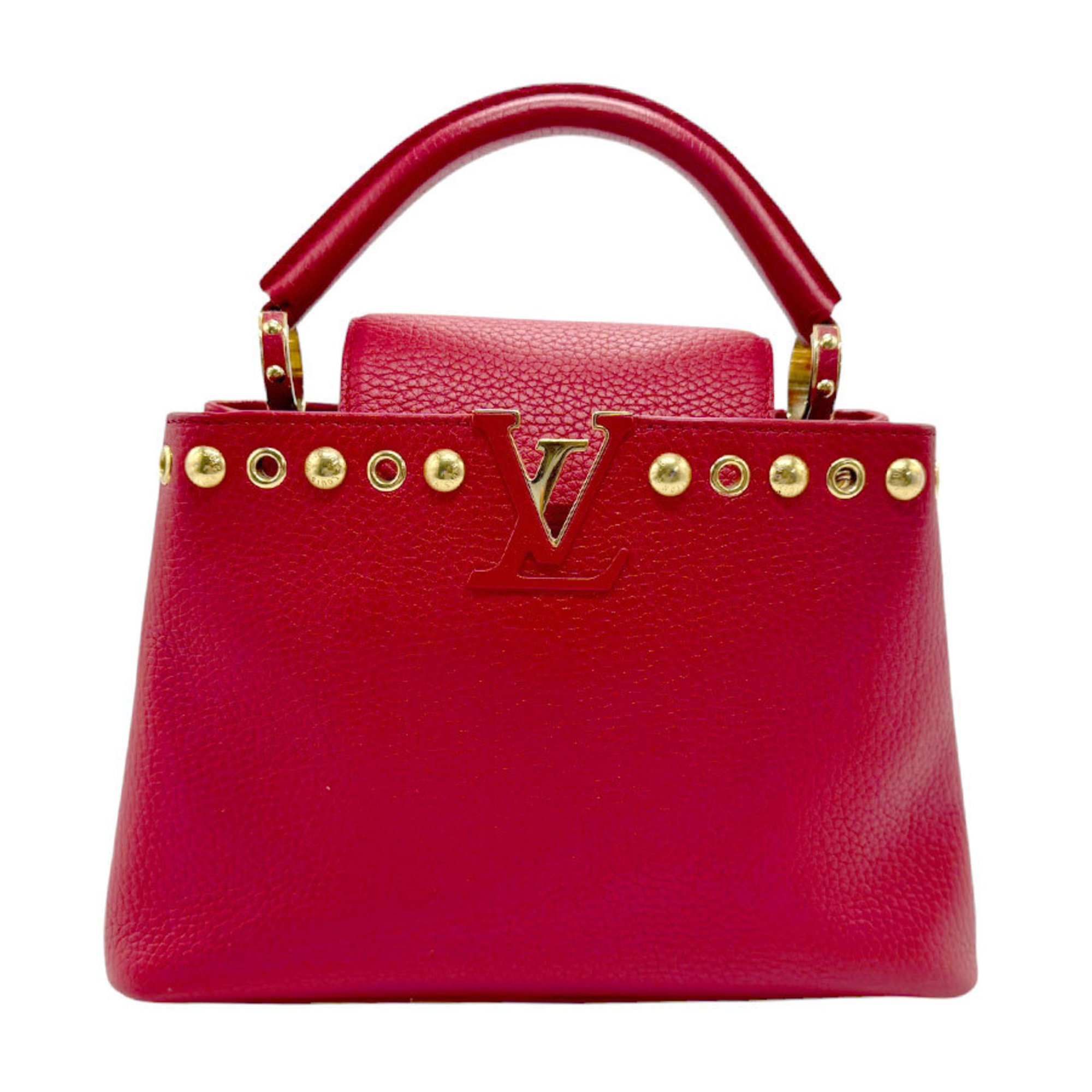 Louis Vuitton LOUIS VUITTON Handbag Capucines BB Leather Red Women's M54331 z2549