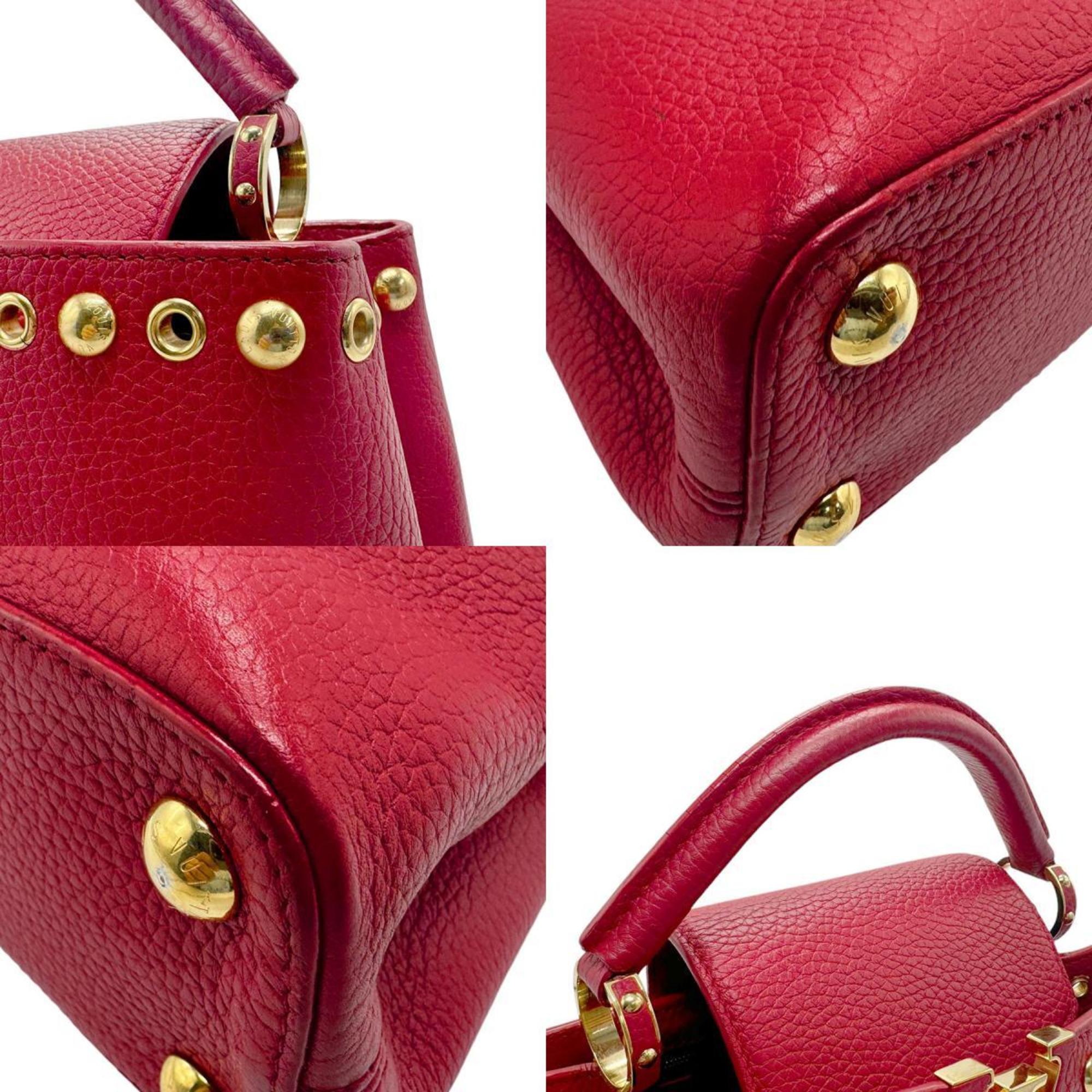 Louis Vuitton LOUIS VUITTON Handbag Capucines BB Leather Red Women's M54331 z2549