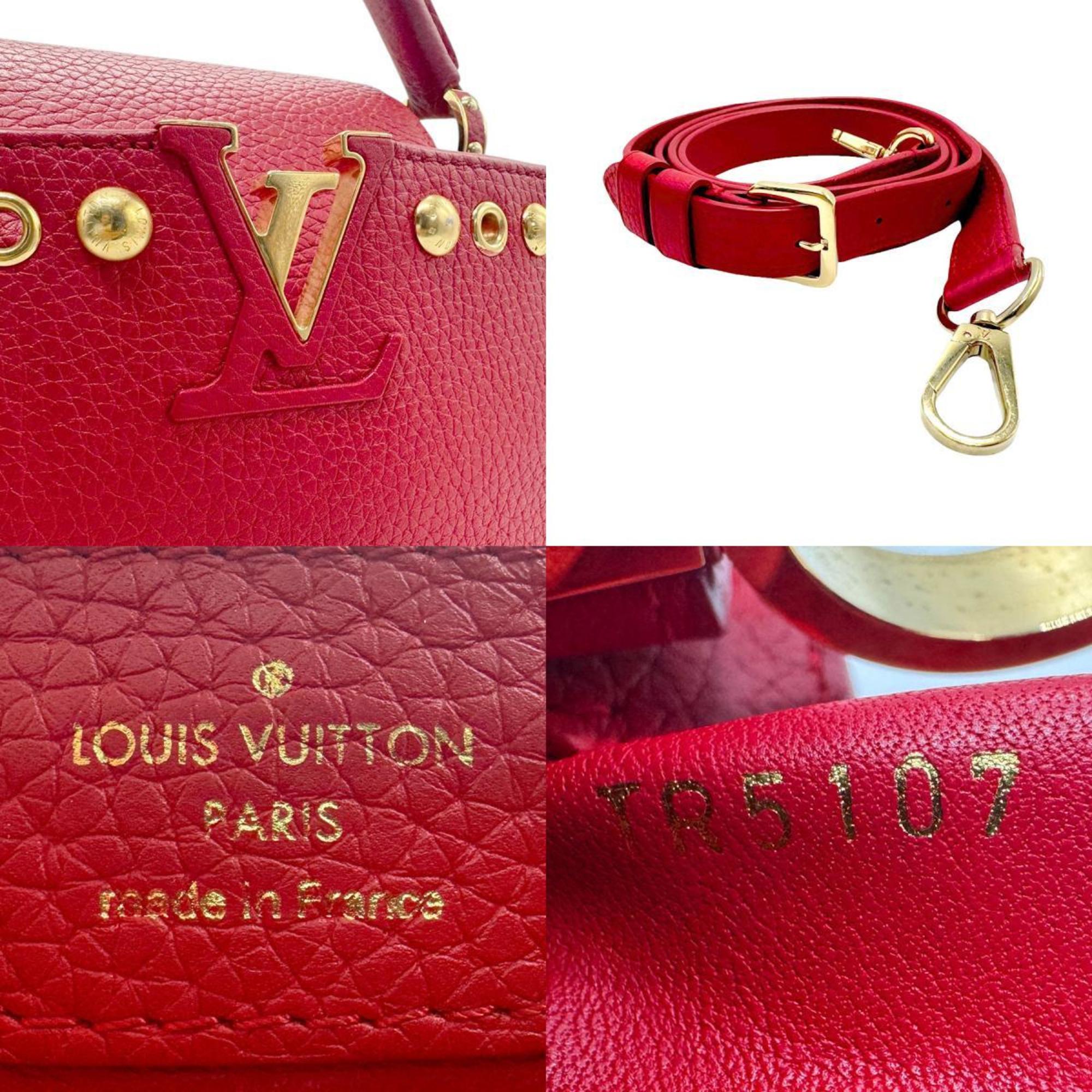 Louis Vuitton LOUIS VUITTON Handbag Capucines BB Leather Red Women's M54331 z2549