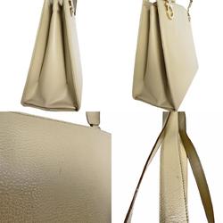 Salvatore Ferragamo shoulder bag Gancini leather beige gold women's s0351k