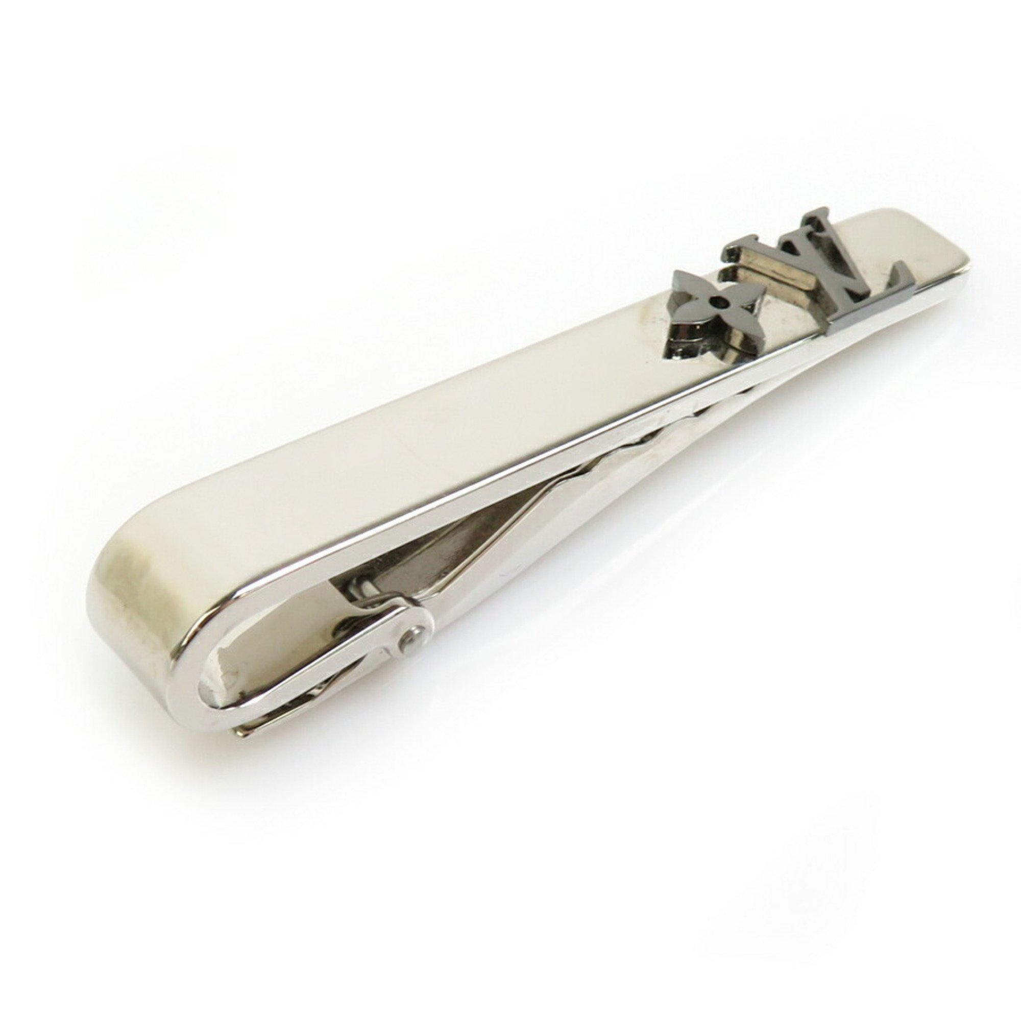 LOUIS VUITTON Tie Clip, Pins, Cravate, LV Instinct Metal, Silver, Men's, M00528, h30580k