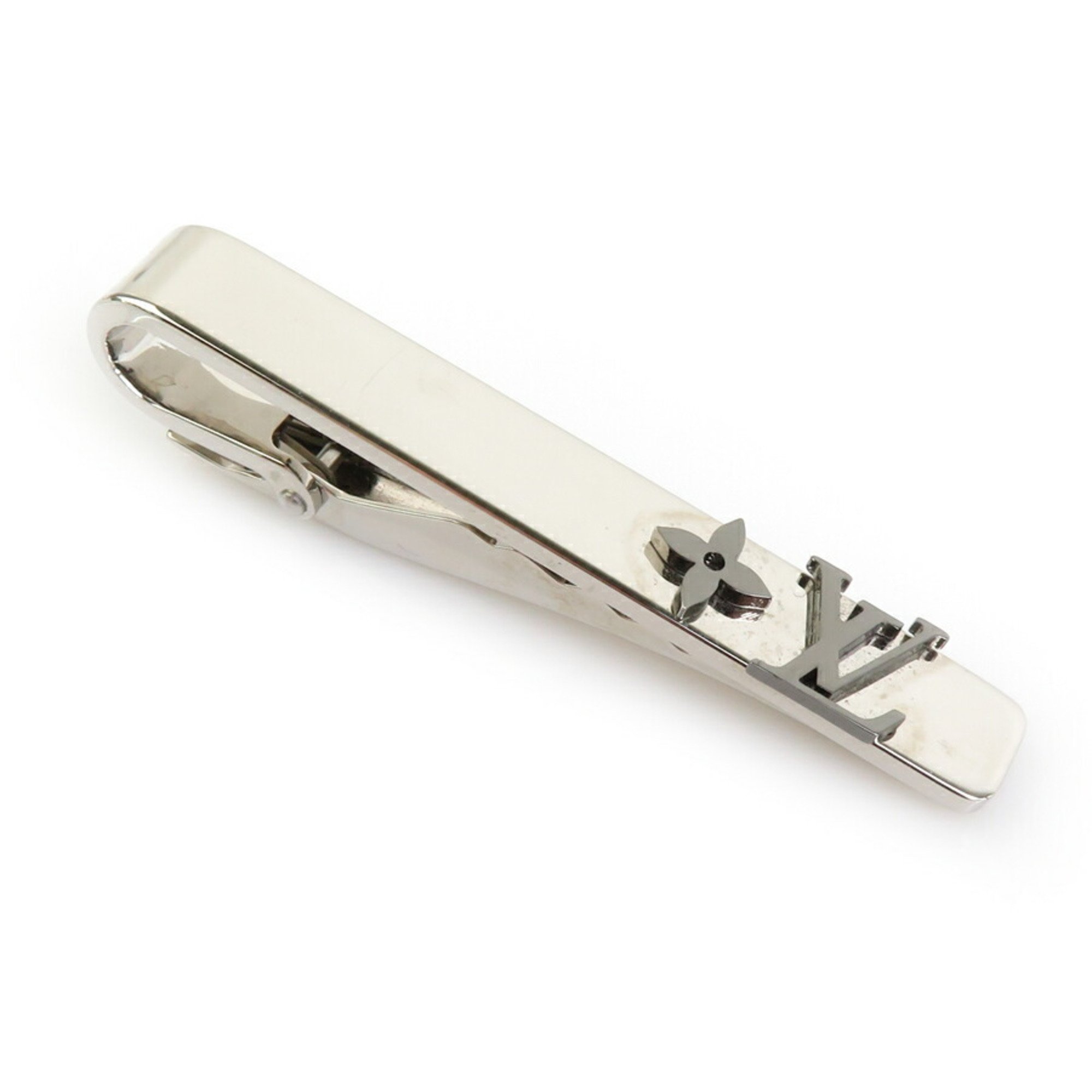 LOUIS VUITTON Tie Clip, Pins, Cravate, LV Instinct Metal, Silver, Men's, M00528, h30580k