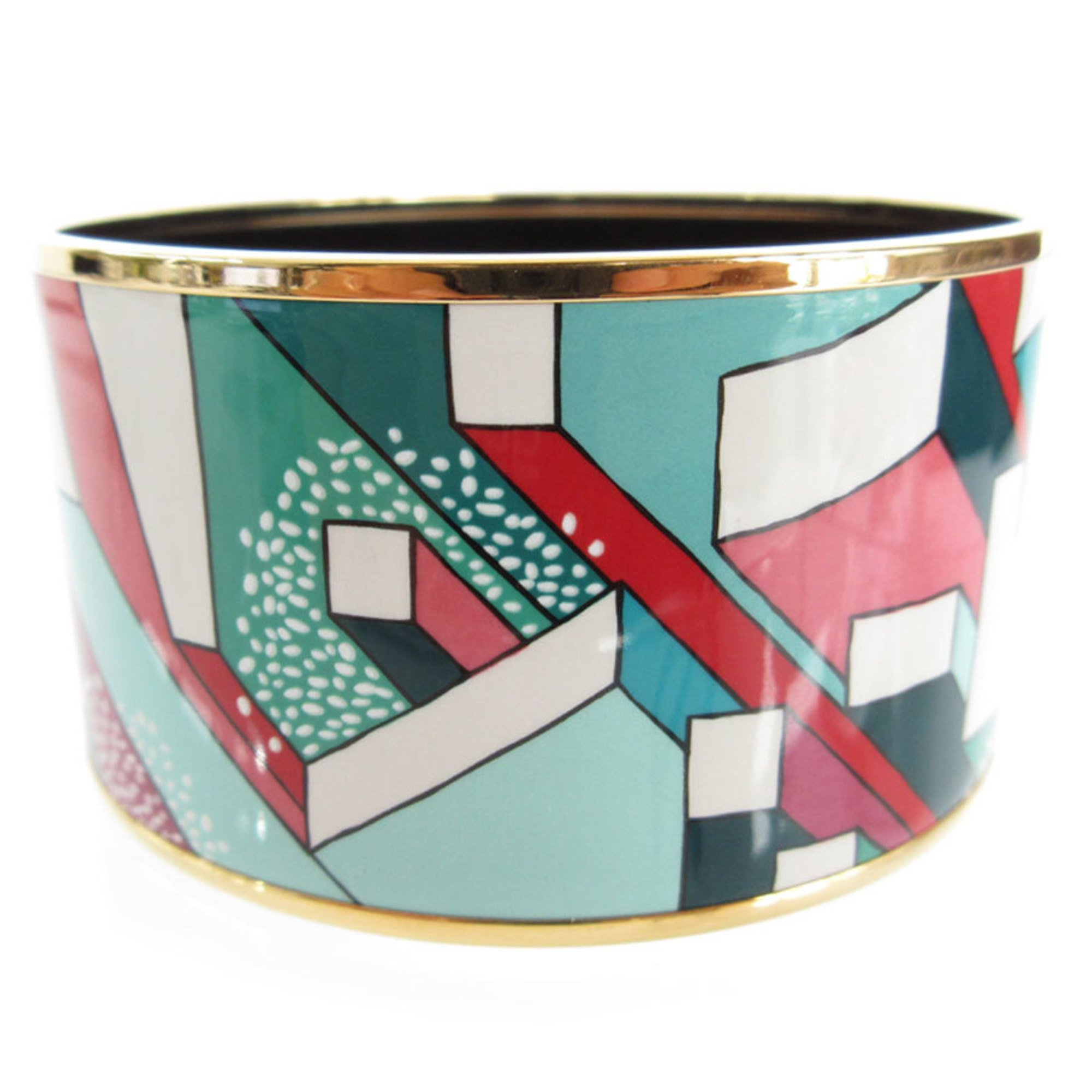 Hermes HERMES bangle bracelet enamel metal gold multicolor ladies s0364a