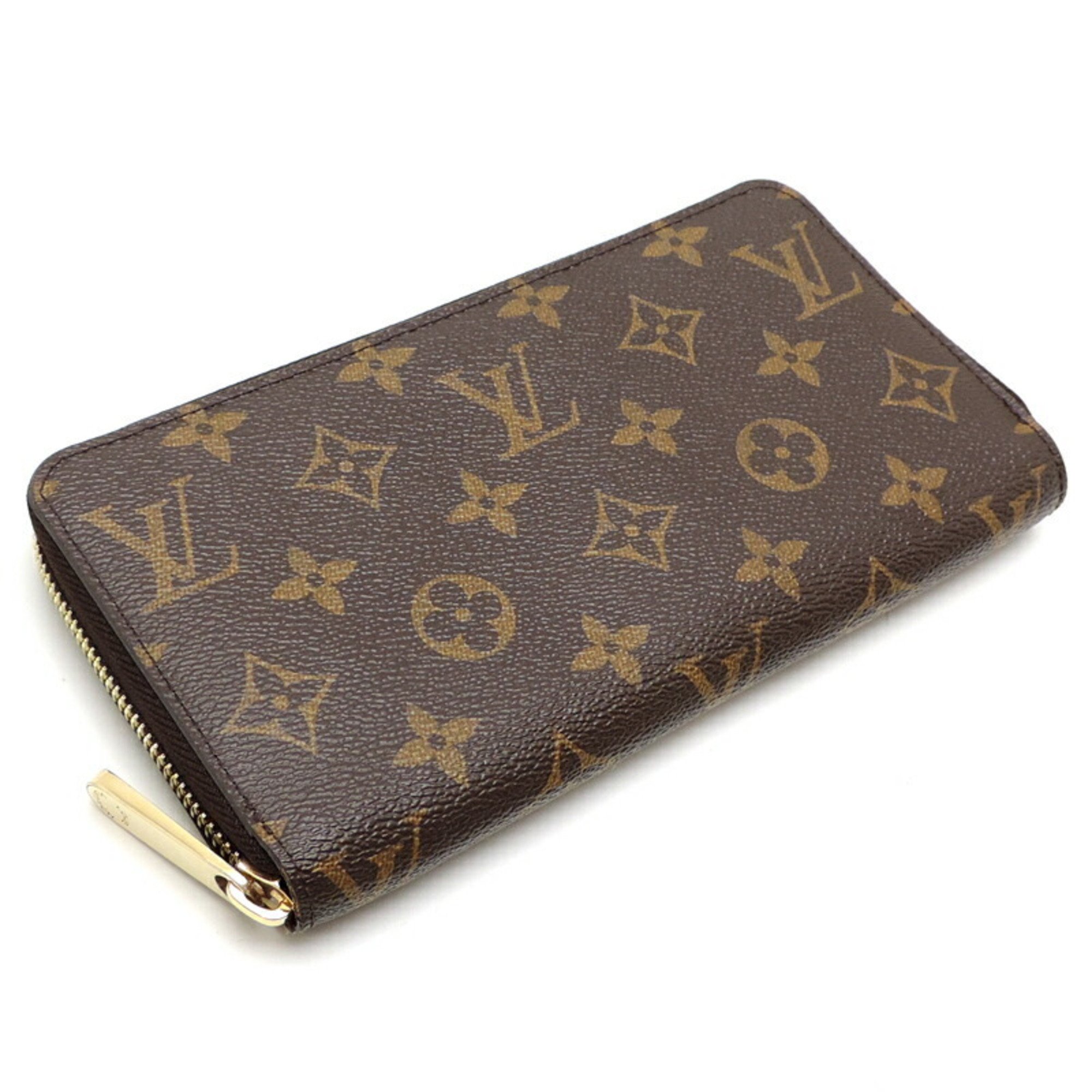 Louis Vuitton Zippy Wallet Women's and Men's Long M41895 Monogram Brown