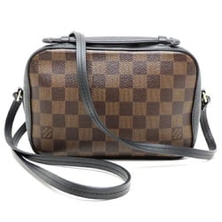 Louis Vuitton Santa Monica Initial Women's Shoulder Bag N40189 Damier Ebene (Brown)