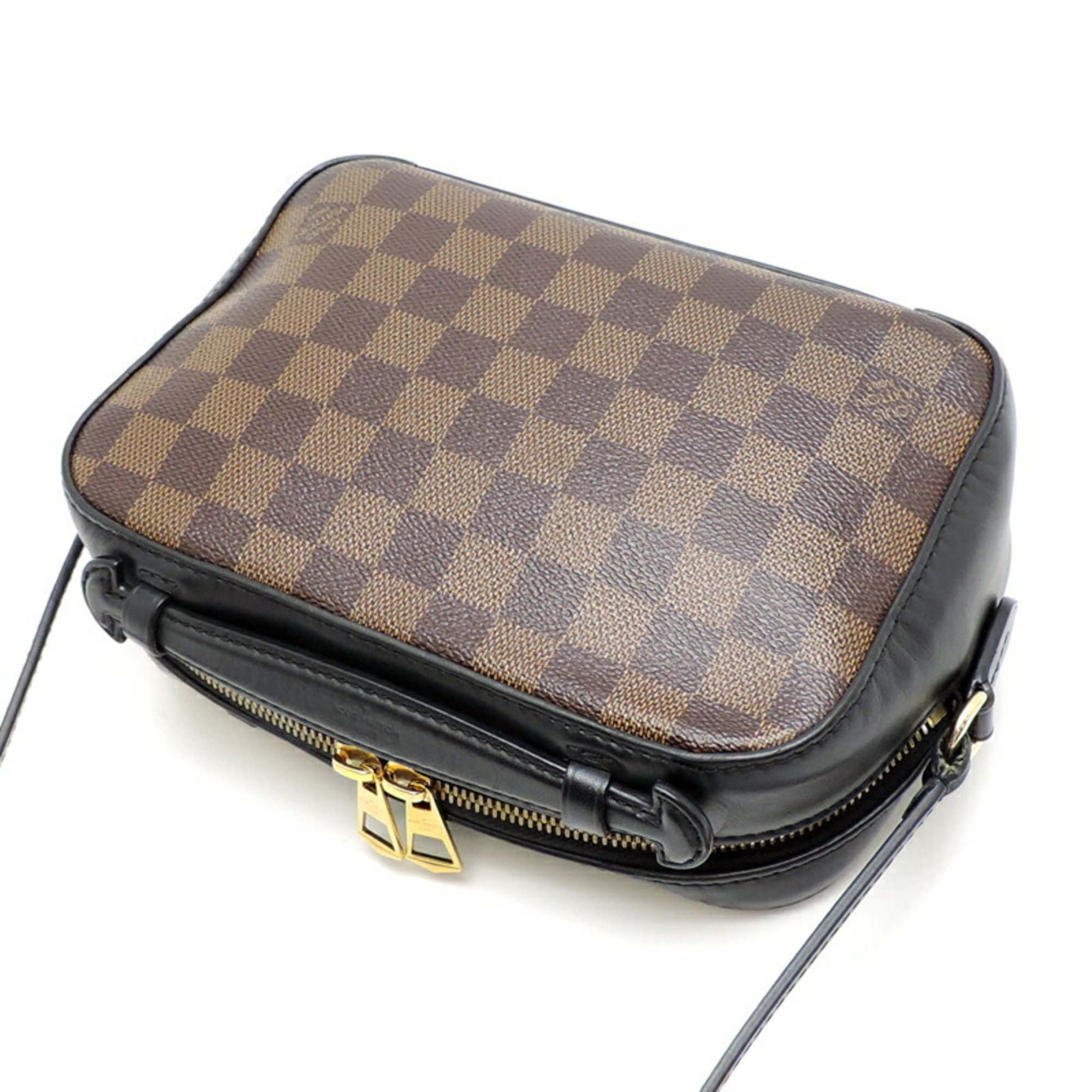 Louis Vuitton Santa Monica Initial Women's Shoulder Bag N40189 Damier Ebene (Brown)