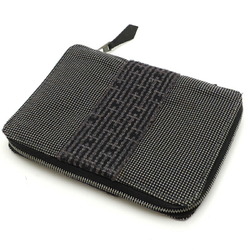 Hermes Air Line Purse PM Women's and Men's Bi-fold Wallet Canvas Grey