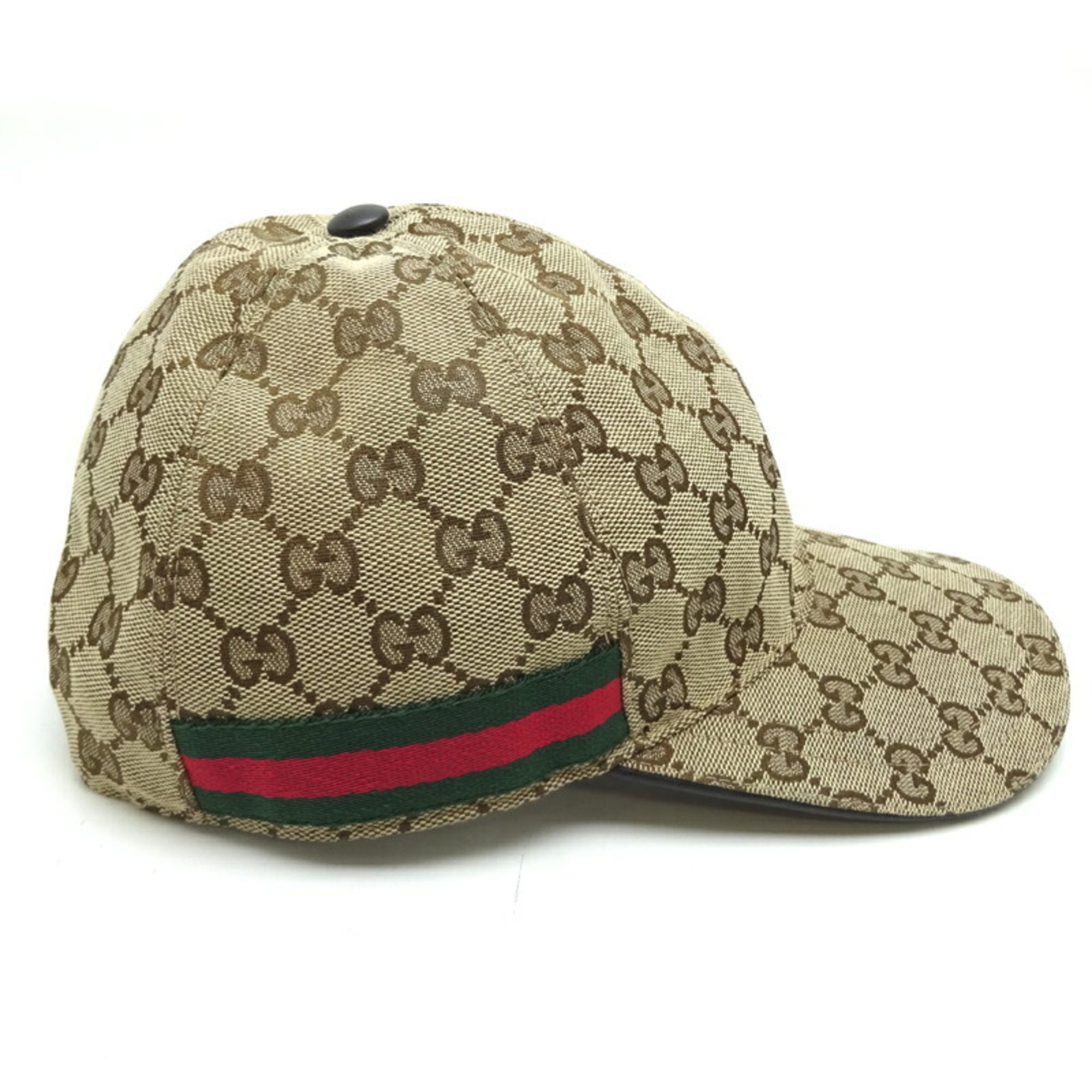 Gucci Cap Size M 58cm Women's and Men's 200035 GG Canvas Beige