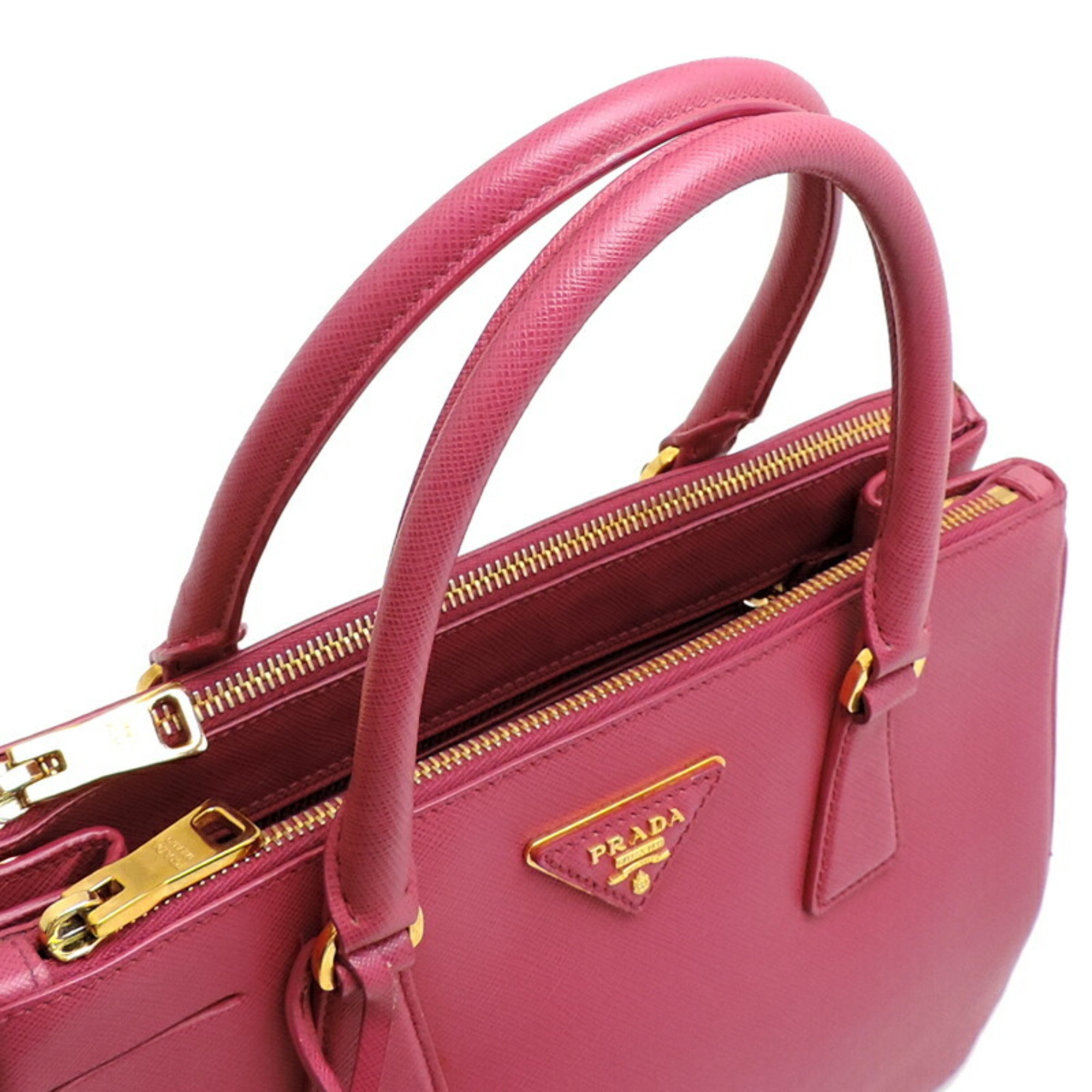 Prada Galleria Medium Women's Handbag BN2274 Saffiano Leather Pink