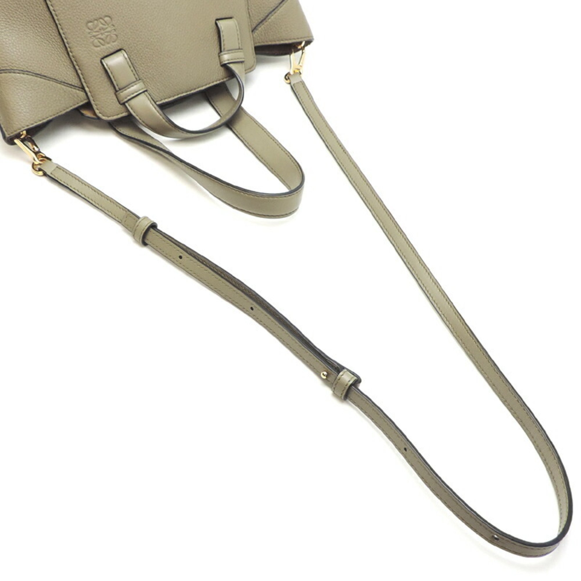 Loewe Hammock Nugget Women's Handbag A538H04X06 Calfskin Sand Beige (Gray)