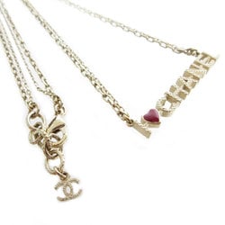 CHANEL Necklace Metal Enamel Gold Purple Women's s0366a