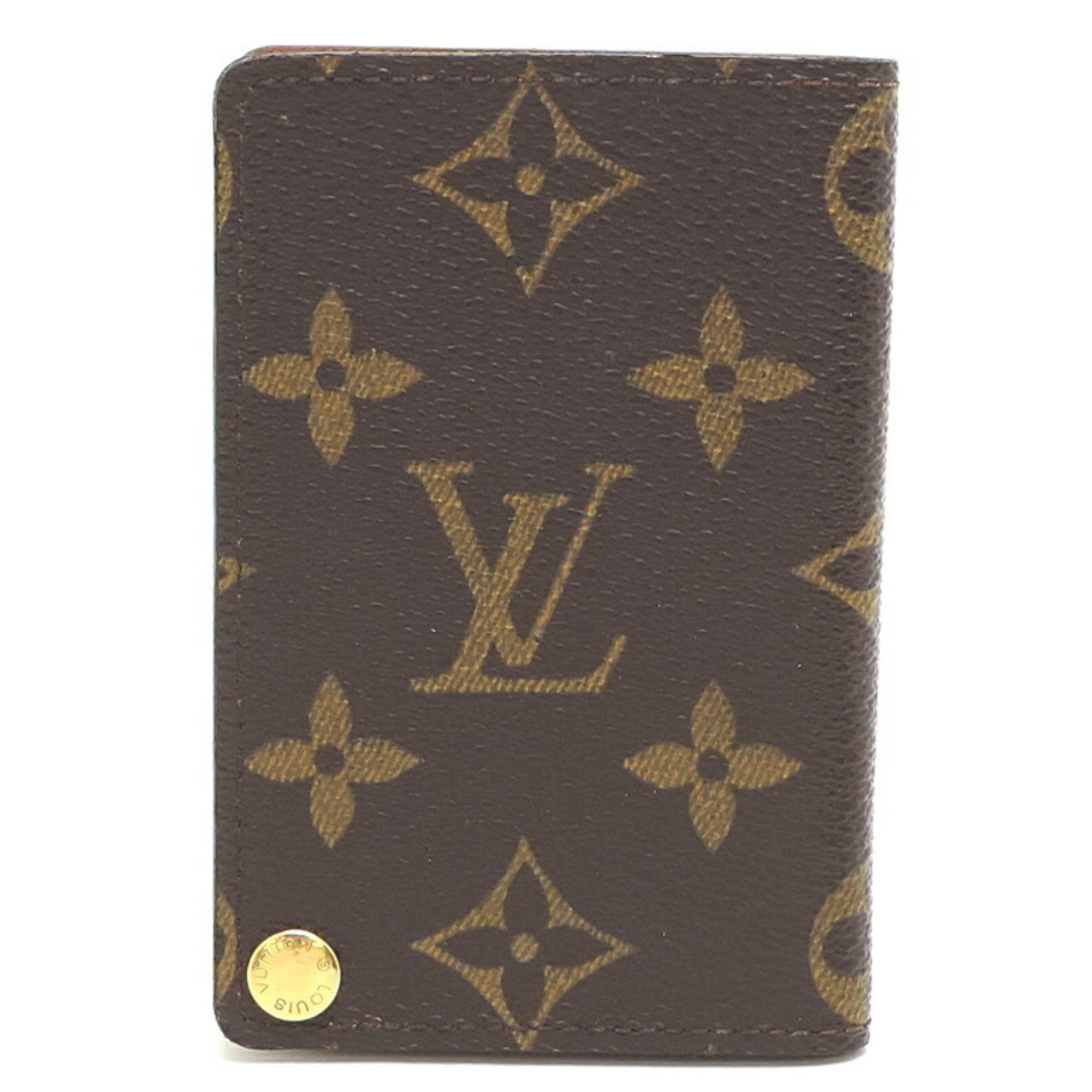 Louis Vuitton Porte Carte Credit Pression Women's and Men's Card Case M60937 Monogram Brown