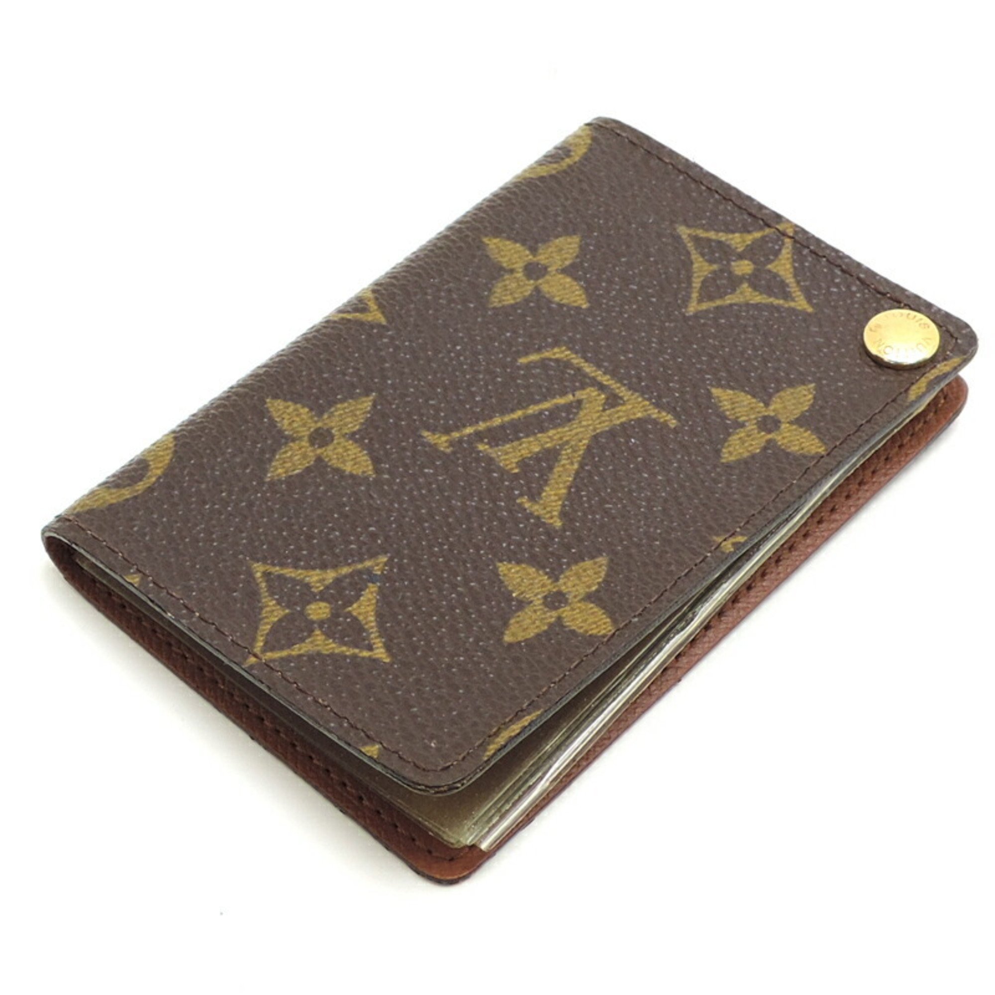 Louis Vuitton Porte Carte Credit Pression Women's and Men's Card Case M60937 Monogram Brown