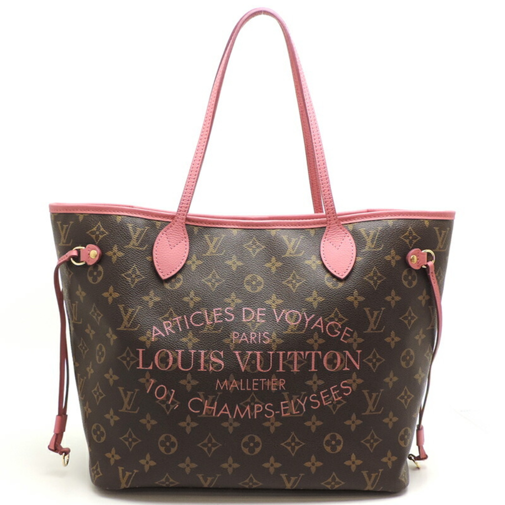 Louis Vuitton Ikat Flower Neverfull MM Women s Tote Bag M40939 Monogram Rose Velours Pink eLADY Globazone