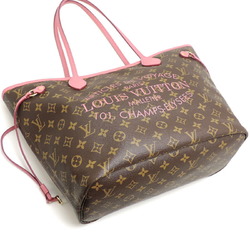 Louis Vuitton Ikat Flower Neverfull MM Women's Tote Bag M40939 Monogram Rose Velours (Pink)