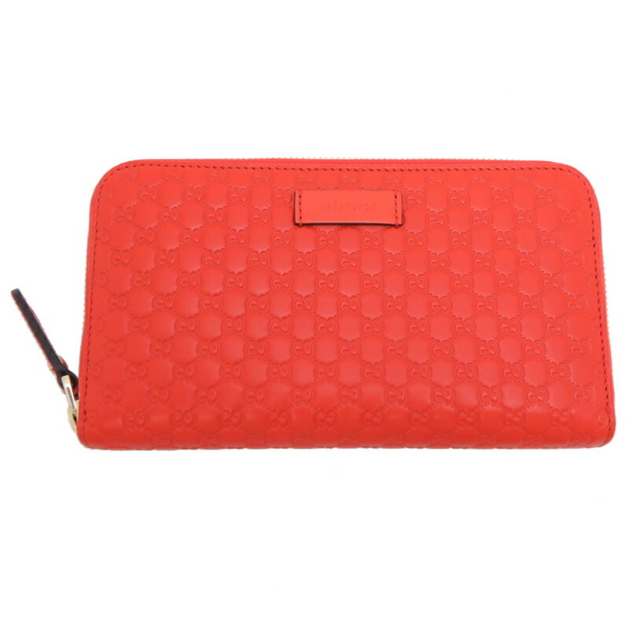 Gucci Micro Round Women's and Men's Long Wallet 449391 Leather Orange