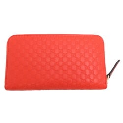 Gucci Micro Round Women's and Men's Long Wallet 449391 Leather Orange