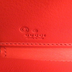 Gucci Micro Round Women's and Men's Long Wallet 449391 Leather Orange