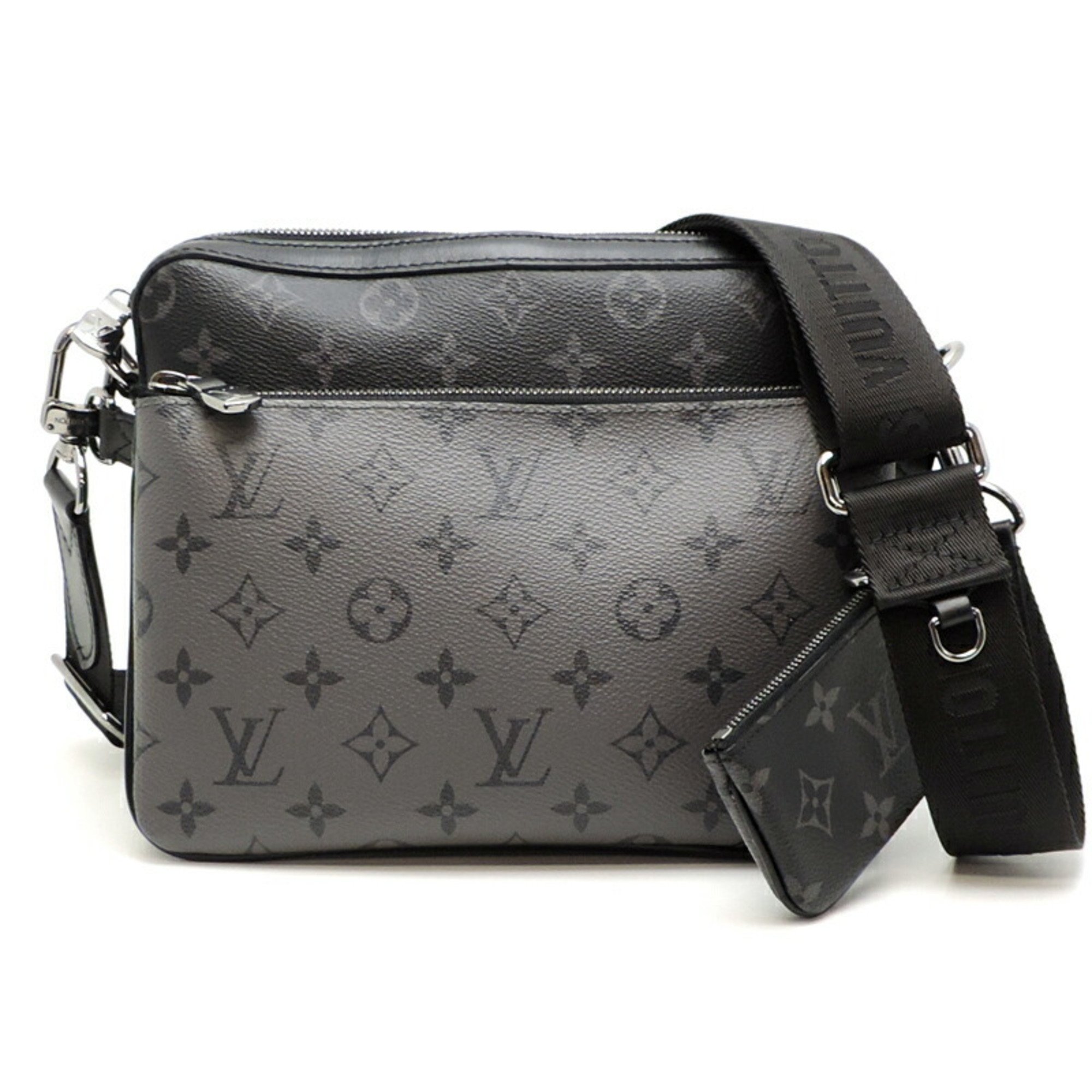 Louis Vuitton Trio Men's Shoulder Bag M69443 Monogram Eclipse Black