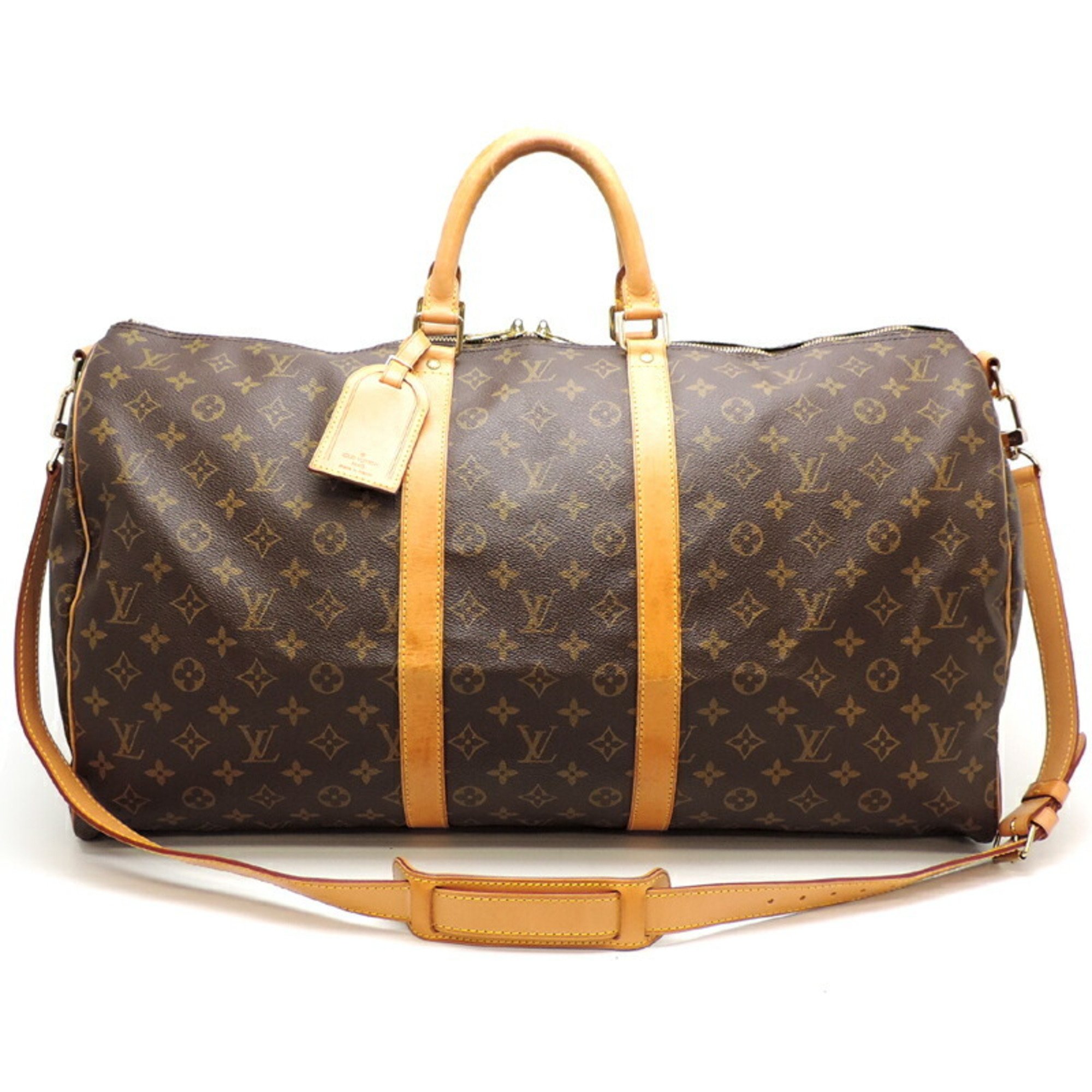 Louis Vuitton Keepall Bandouliere 55 Women's and Men's Boston Bag M41414 Monogram Brown