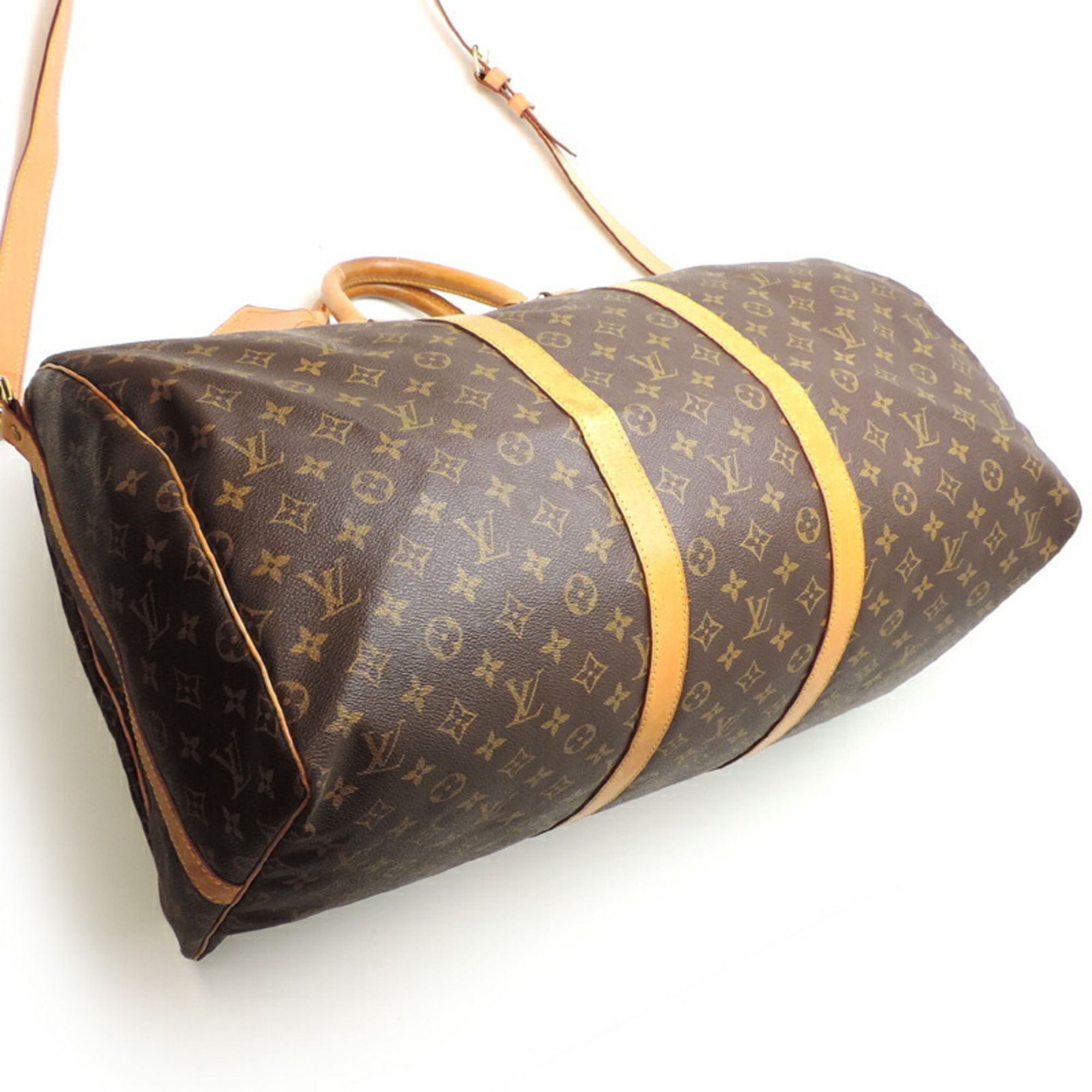 Louis Vuitton Keepall Bandouliere 55 Women's and Men's Boston Bag M41414 Monogram Brown