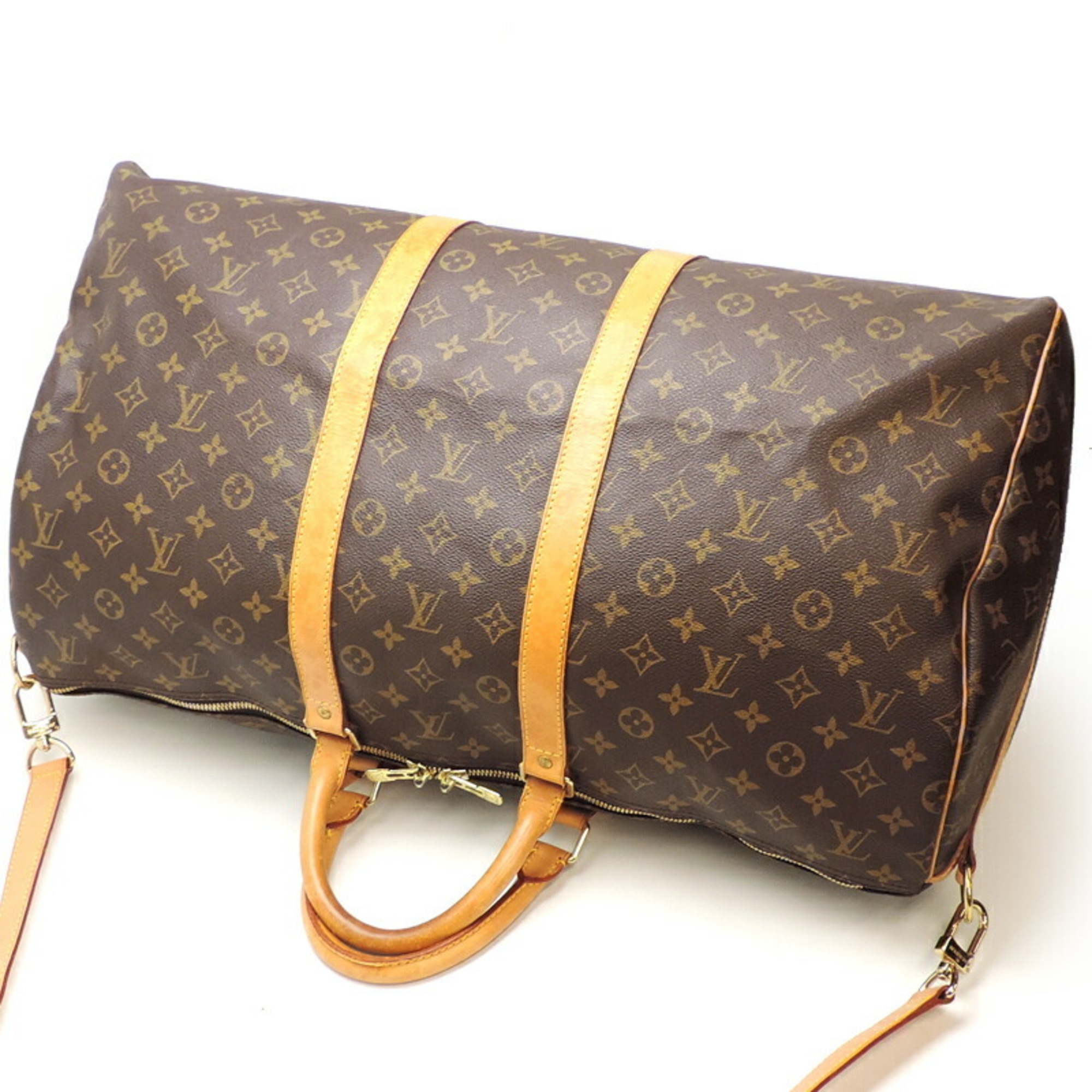 Louis Vuitton Keepall Bandouliere 55 Women's and Men's Boston Bag M41414 Monogram Brown