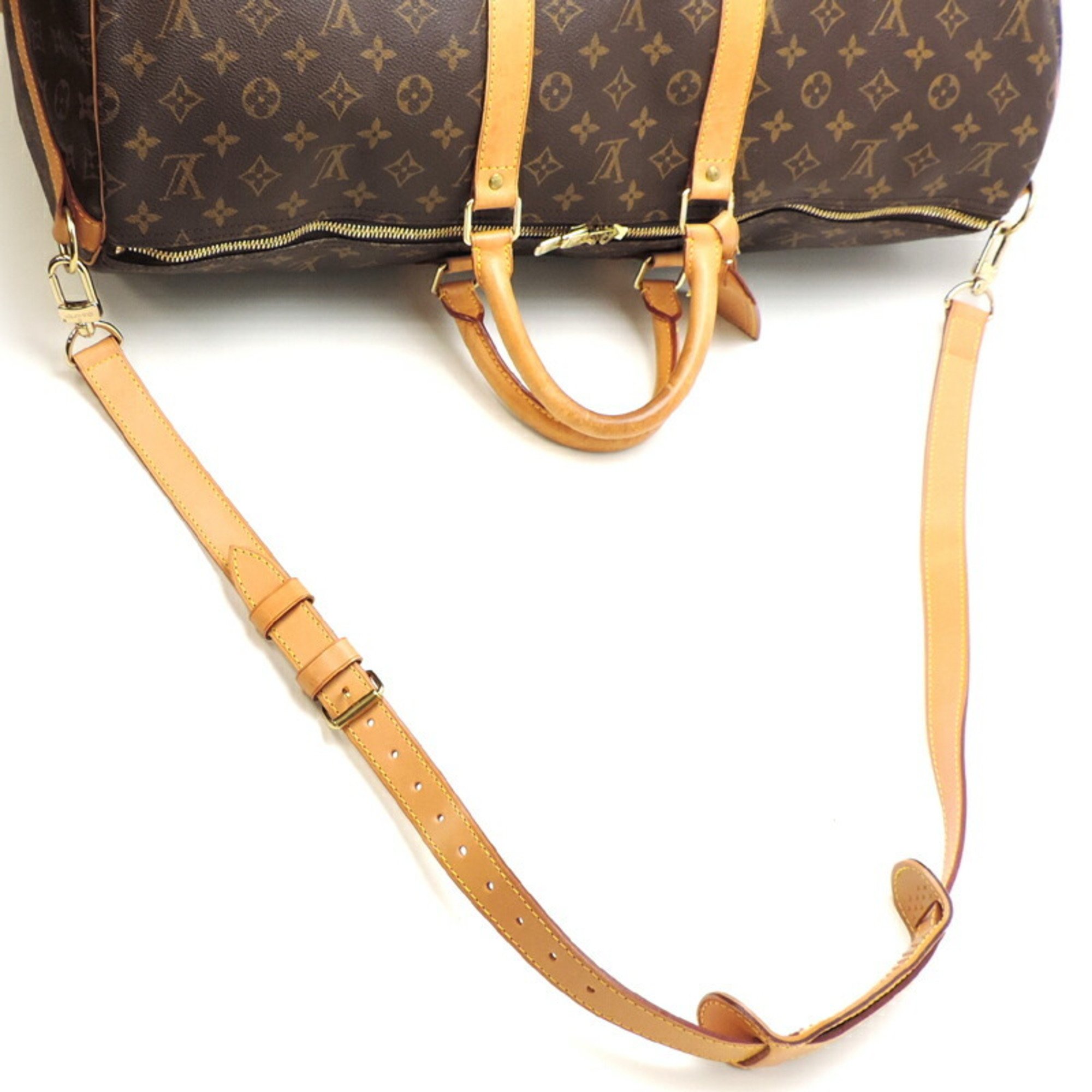 Louis Vuitton Keepall Bandouliere 55 Women's and Men's Boston Bag M41414 Monogram Brown