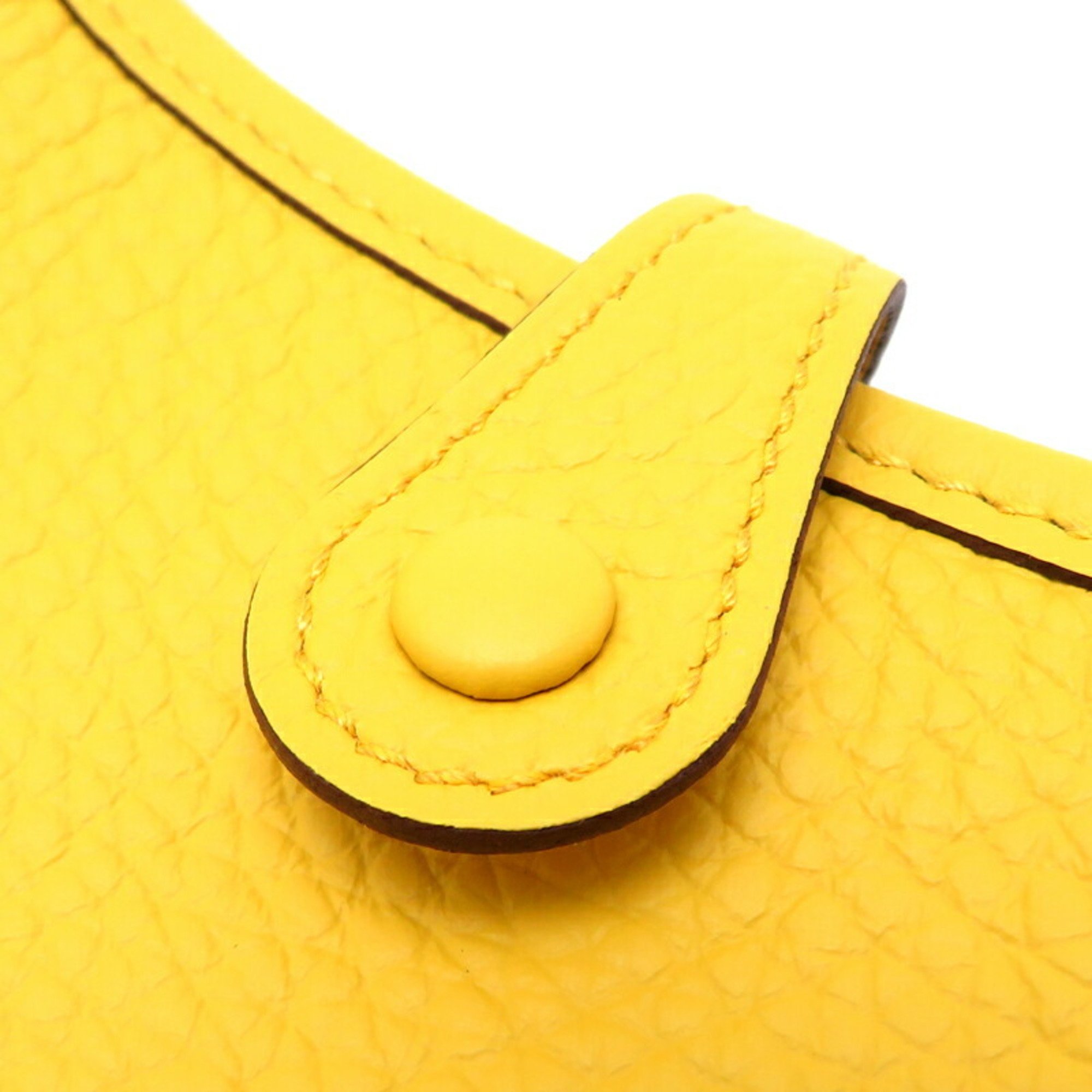 Hermes W stamp 2024 Evelyn TPM Amazon Women's Shoulder Bag Taurillon Clemence Saint Yellow