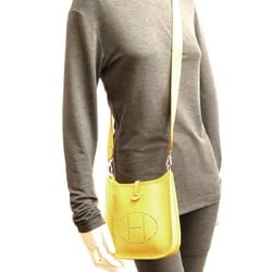 Hermes W stamp 2024 Evelyn TPM Amazon Women's Shoulder Bag Taurillon Clemence Saint Yellow