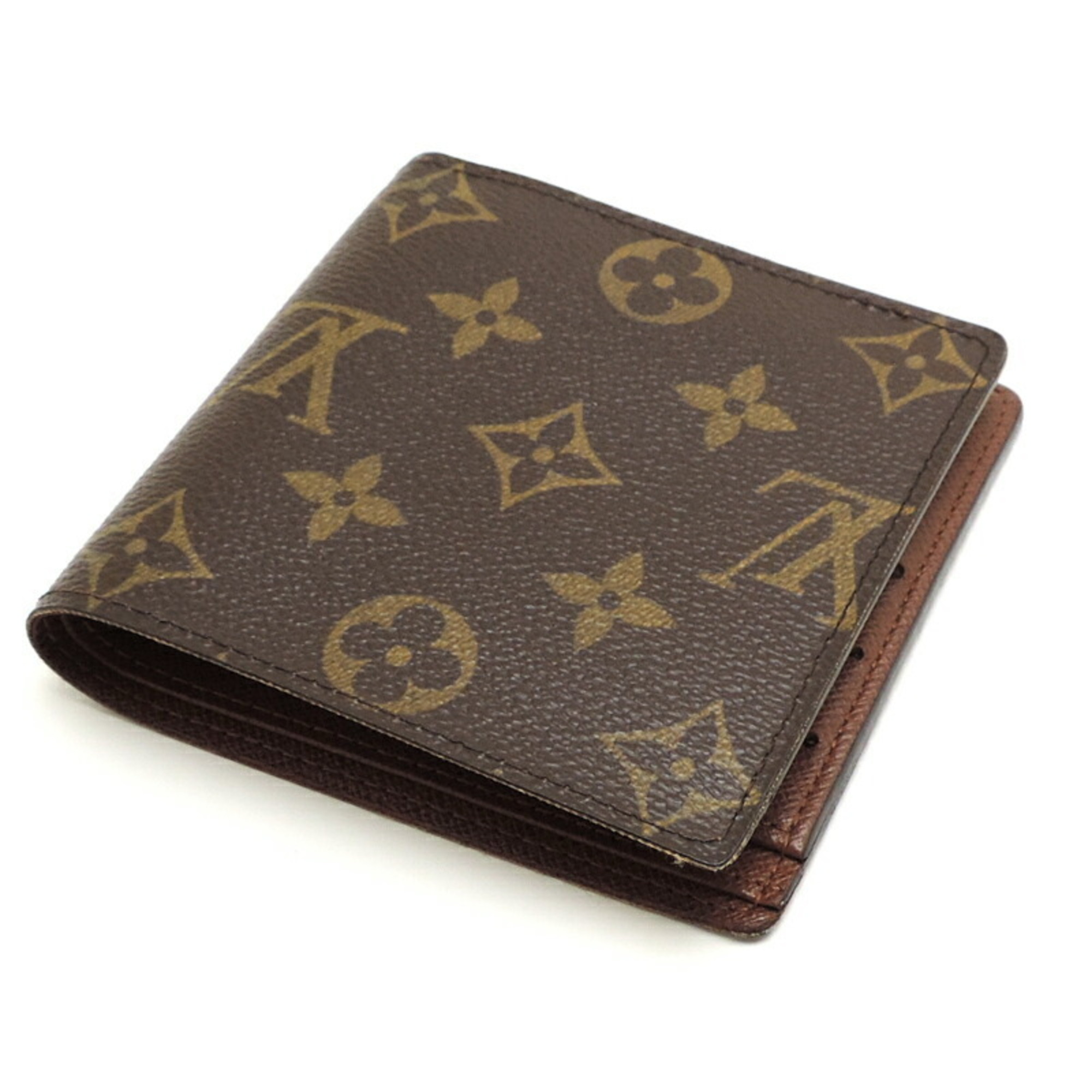 Louis Vuitton Portefeuille Marco Women's and Men's Bi-fold Wallet M61675 Monogram Brown