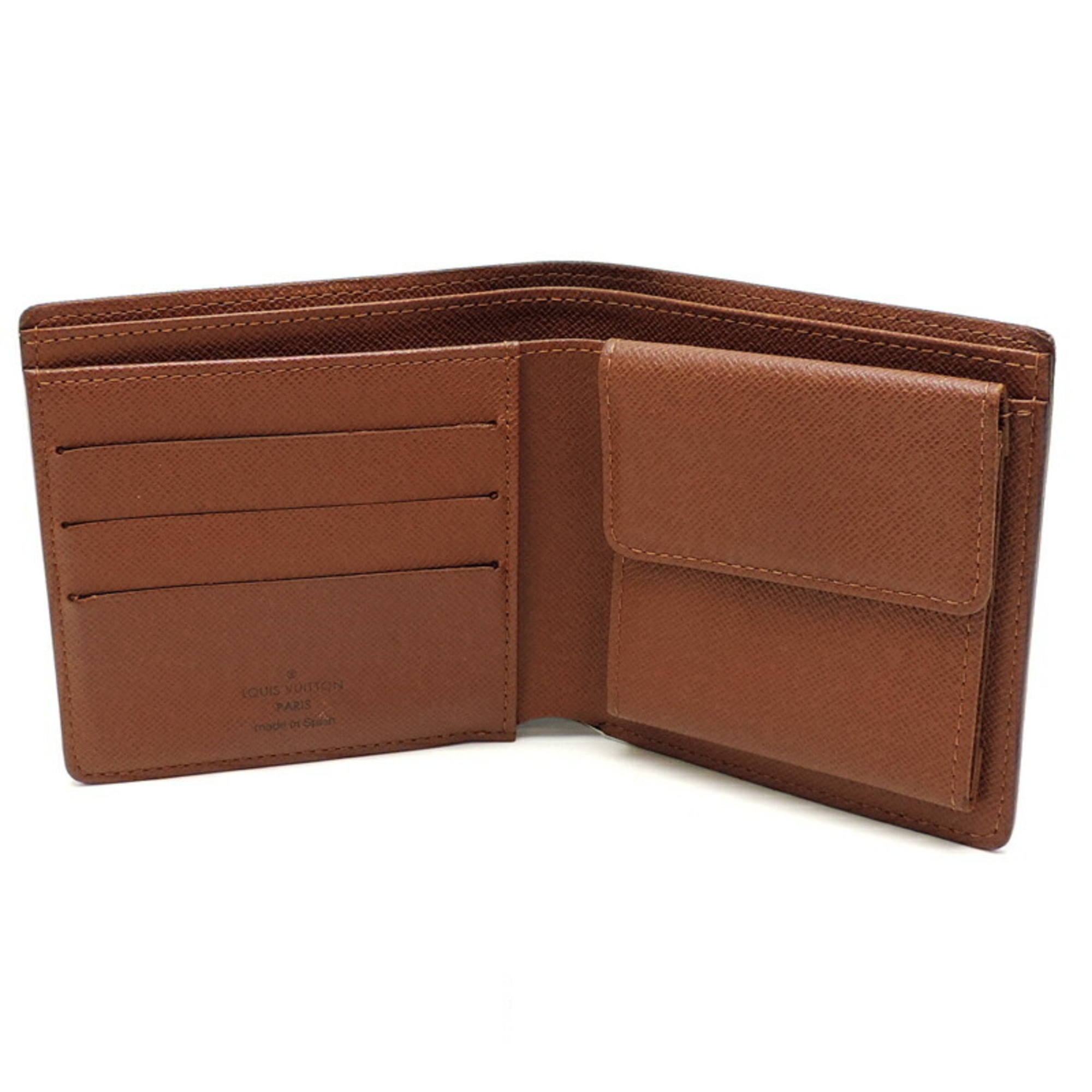 Louis Vuitton Portefeuille Marco Women's and Men's Bi-fold Wallet M61675 Monogram Brown