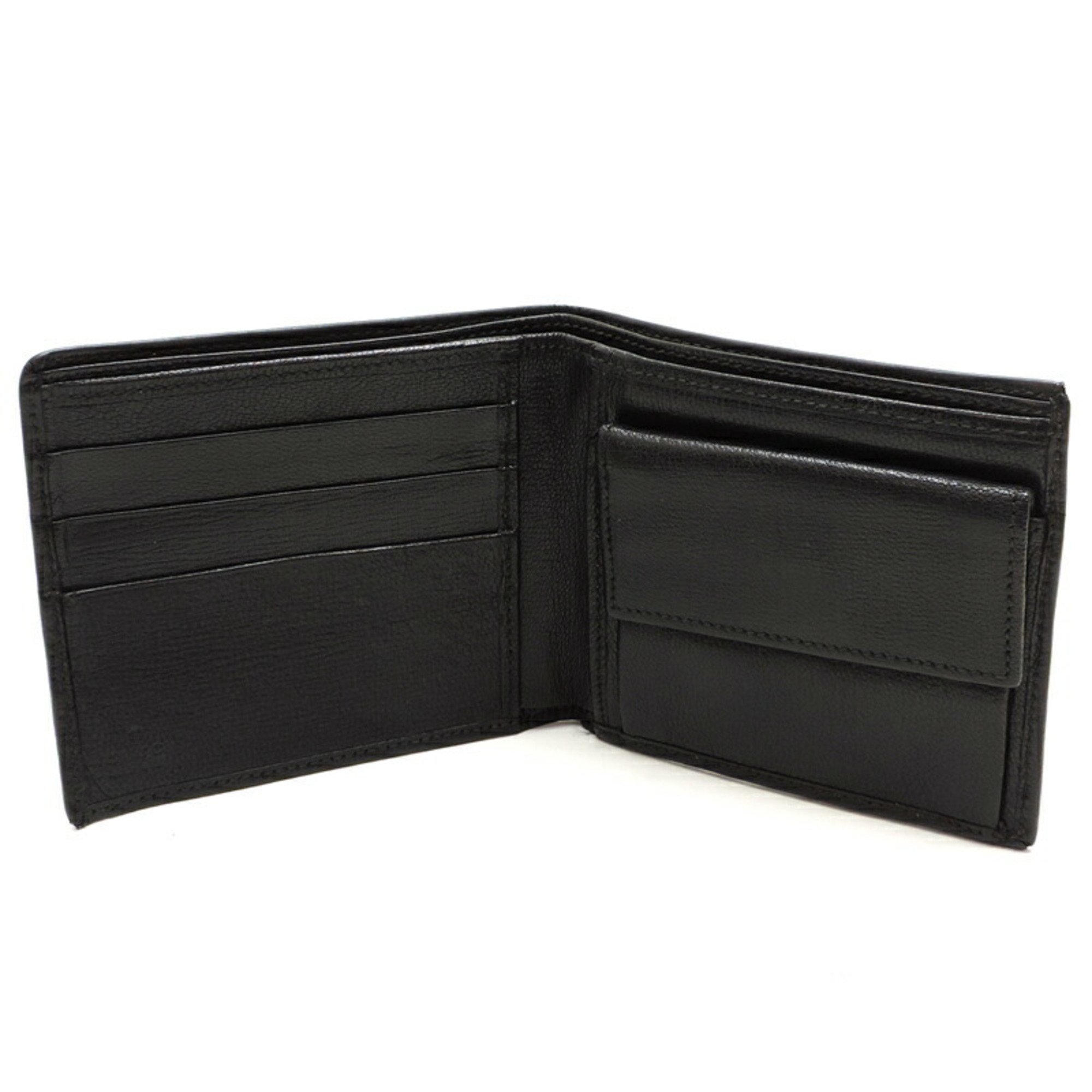 Gucci Women's and Men's Bi-fold Wallet 120949 Leather Black