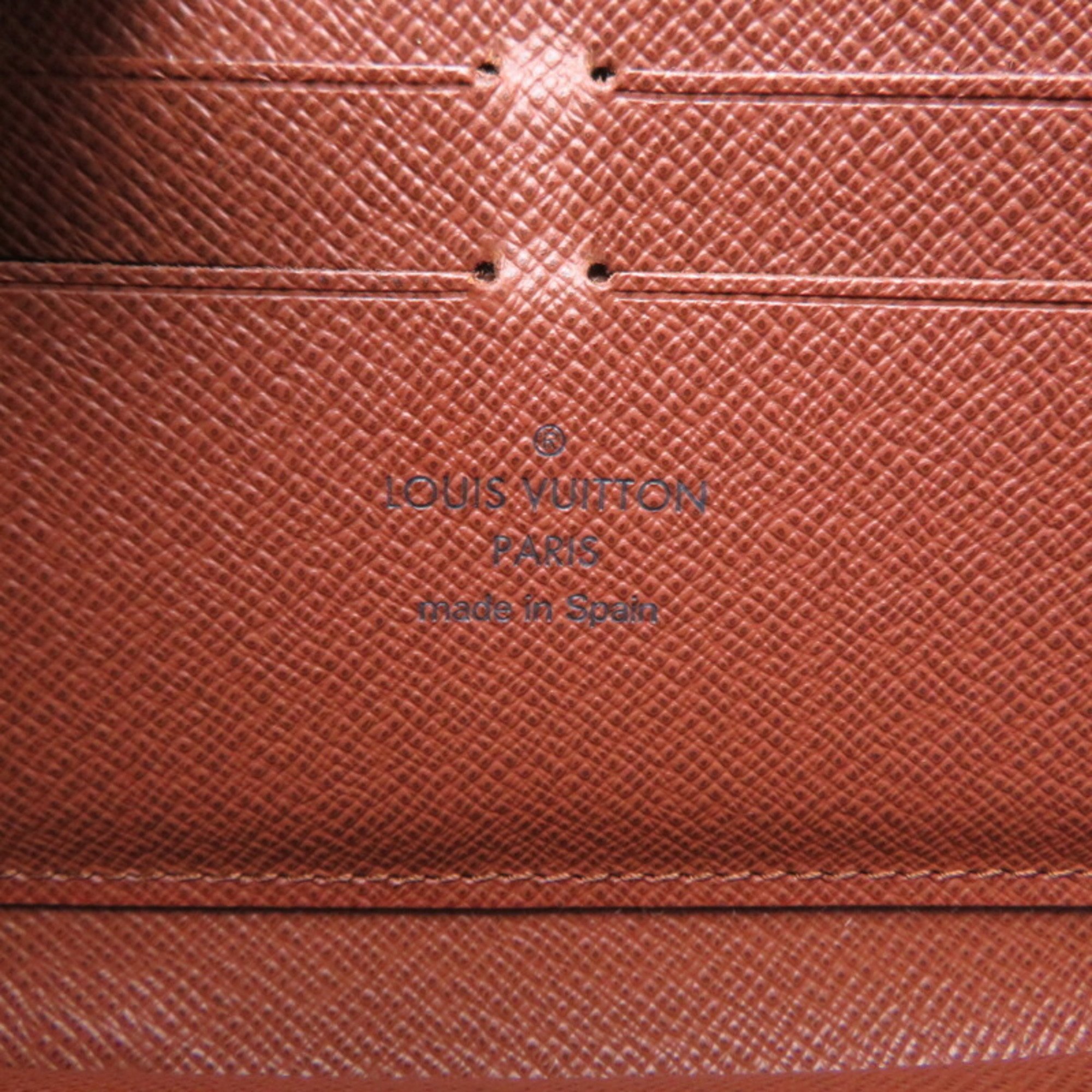 Louis Vuitton Zippy Wallet Women's and Men's Long M60017() Monogram Brown