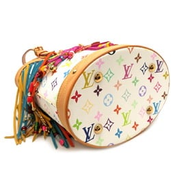 Louis Vuitton Bucket Flange Women's Tote Bag M40109 Monogram Multicolor White