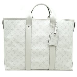 Louis Vuitton Weekend Tote NM No Straps Women's and Men's Boston Bag M30919 Taiga Rama Optic White