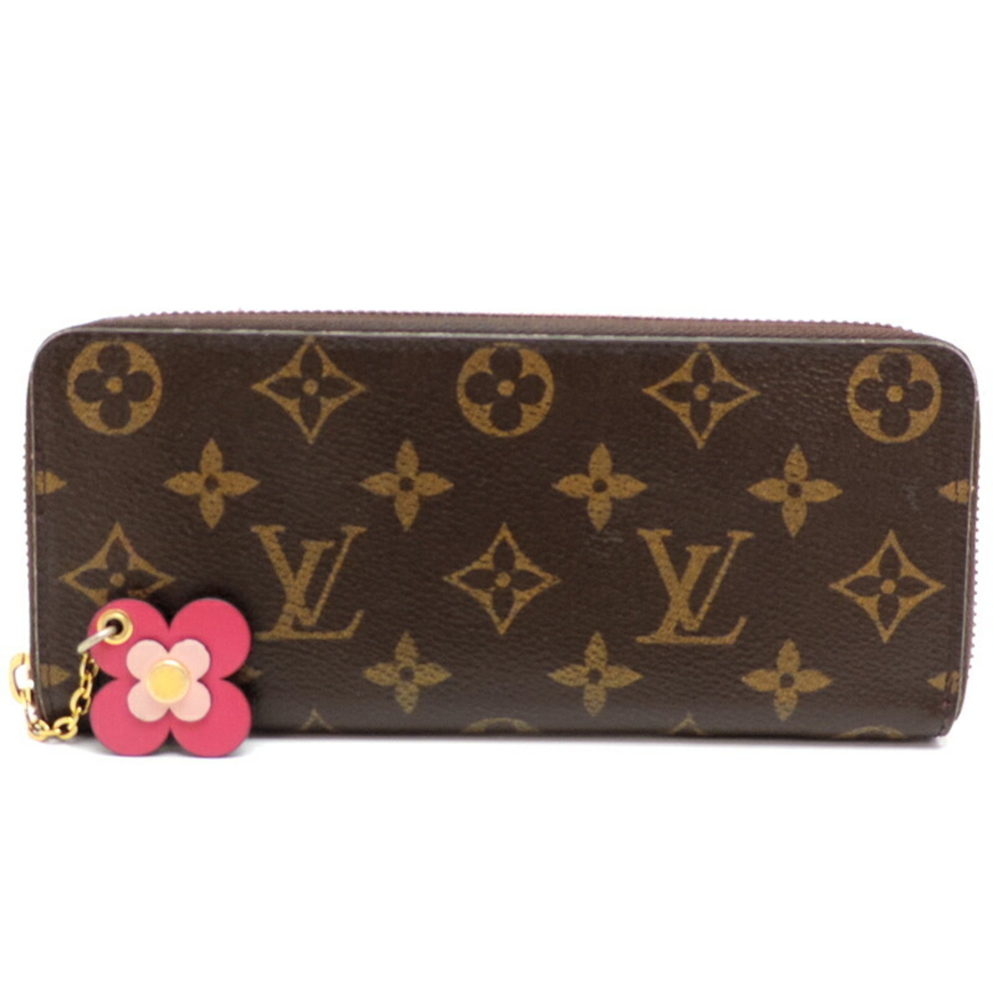 Louis Vuitton Portefeuille Clemence Flower Ladies Long Wallet M64201 Monogram Brown