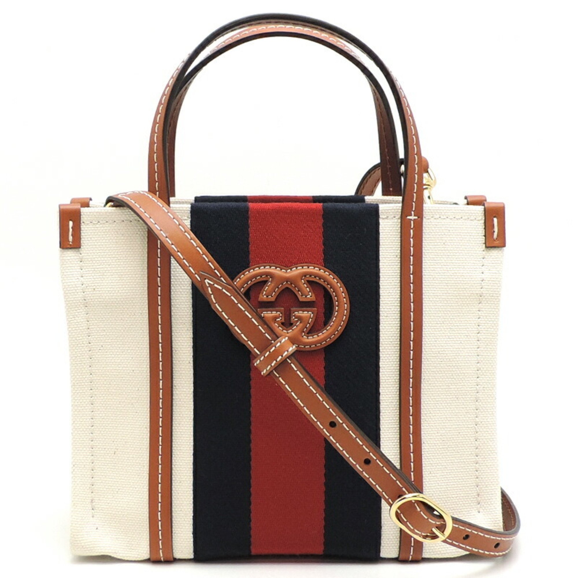 Gucci Interlocking G Women's Tote Bag 727735 Canvas White