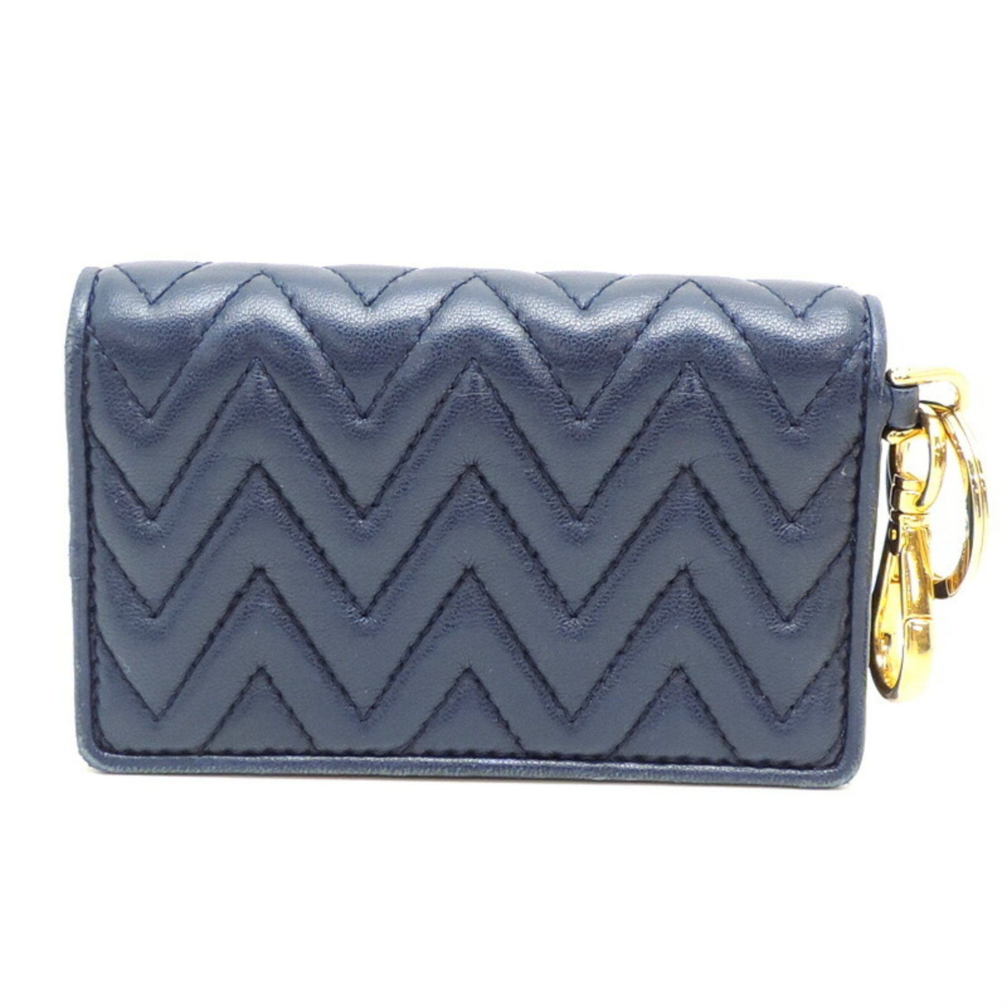 Miu Miu Miu Women's Card Case 5MC407 Leather Brietta (Blue)