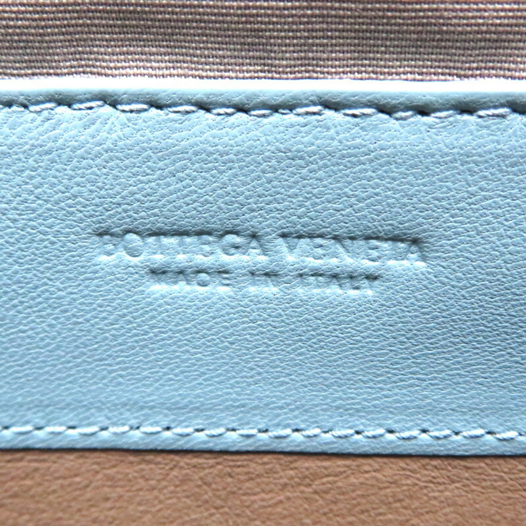 Bottega Veneta Clutch Pouch Women's and Men's B07733559V Calfskin Light Blue