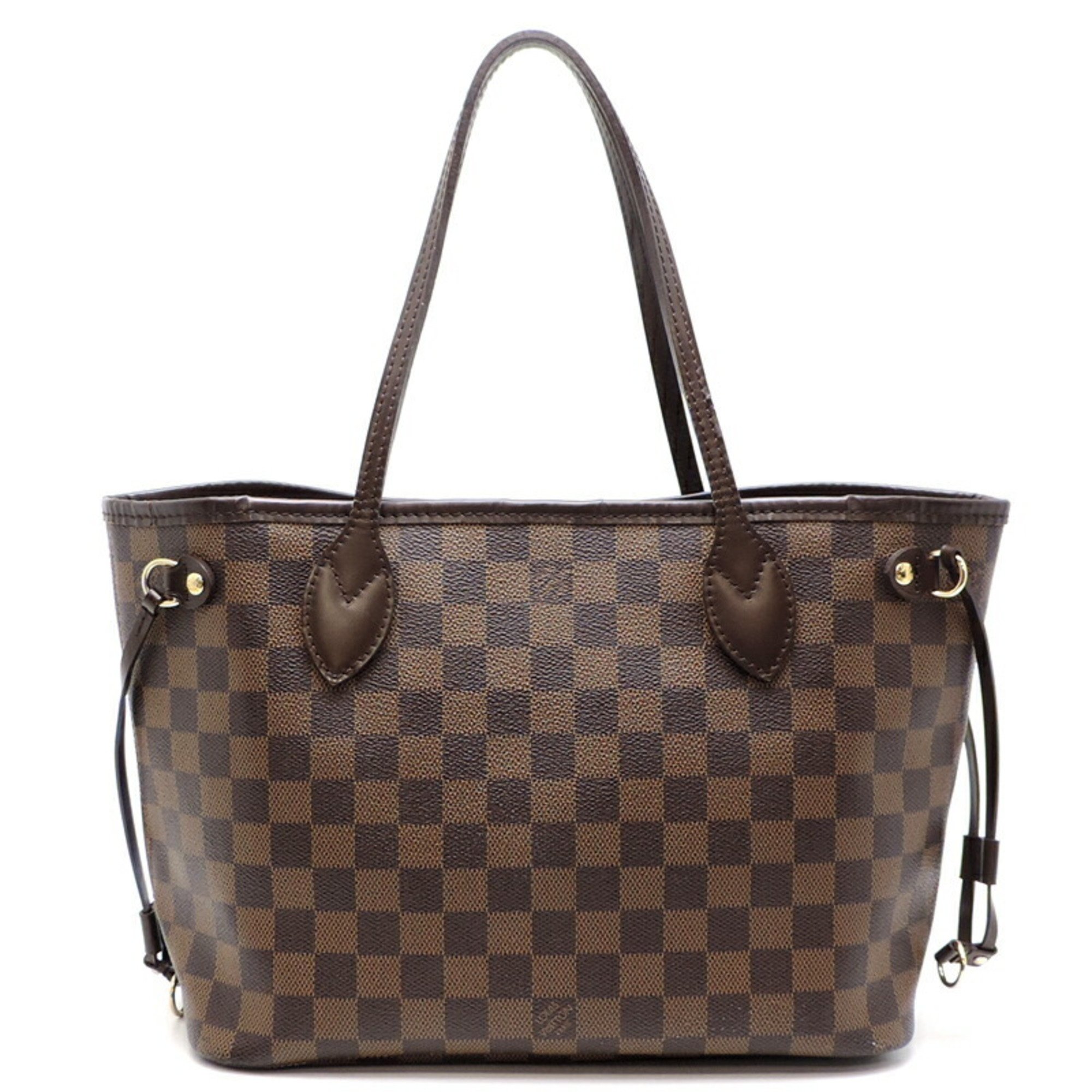 Louis Vuitton Neverfull PM Women's Tote Bag N51109 Damier Ebene (Brown)