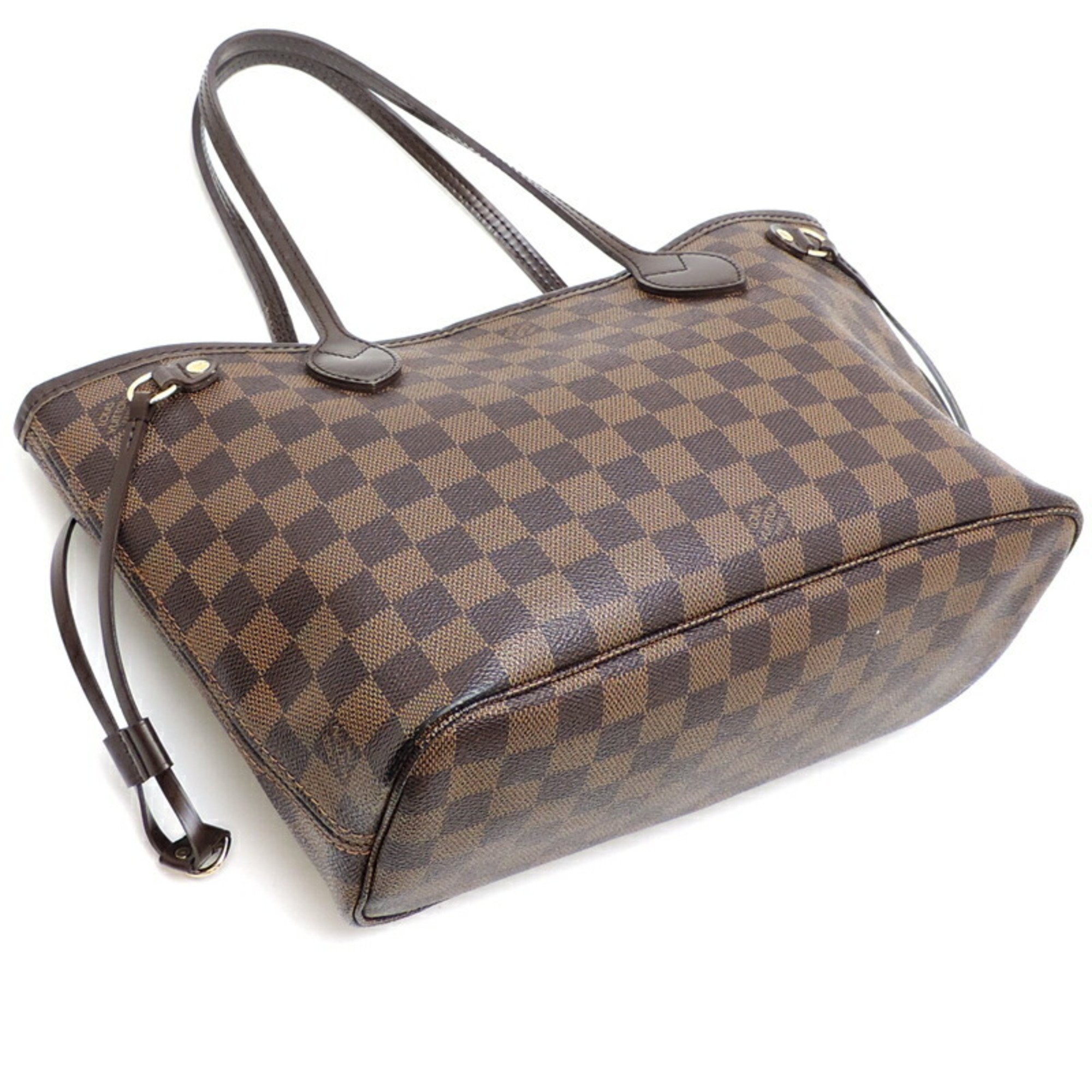 Louis Vuitton Neverfull PM Women's Tote Bag N51109 Damier Ebene (Brown)