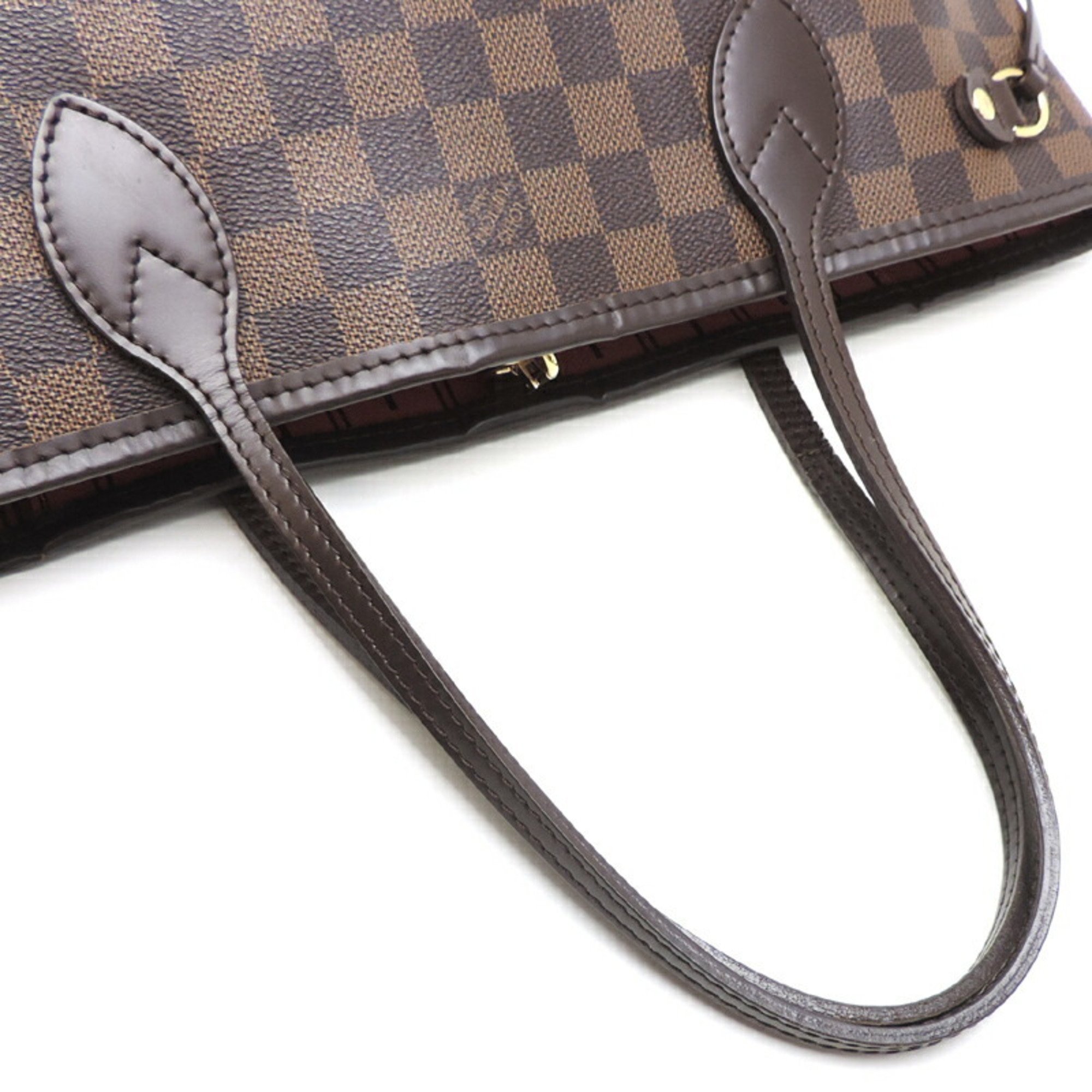 Louis Vuitton Neverfull PM Women's Tote Bag N51109 Damier Ebene (Brown)